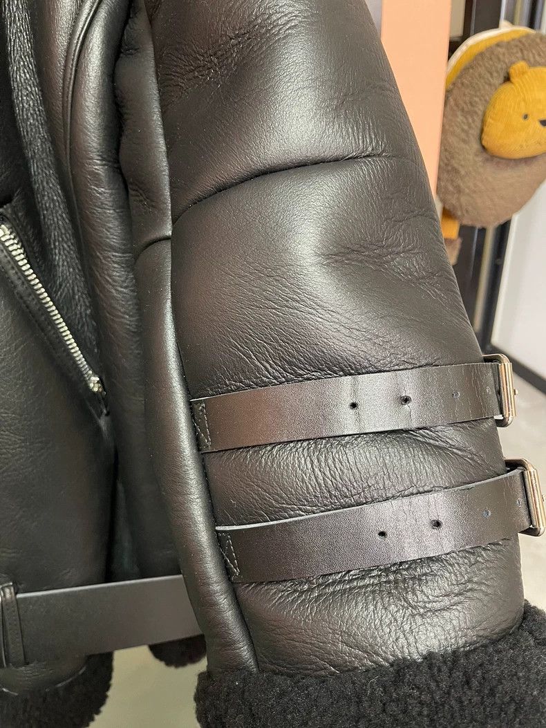 Acne Studios Acne Studios Black imported fur one-piece motorcycle jacke Size US XXS / EU 40 - 8 Thumbnail