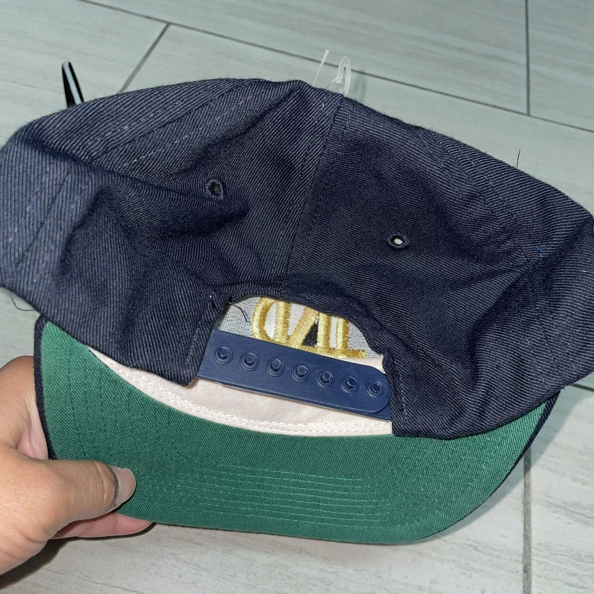 Vintage Notre Dame Snapback Navy Hat Vintage Size ONE SIZE - 5 Thumbnail