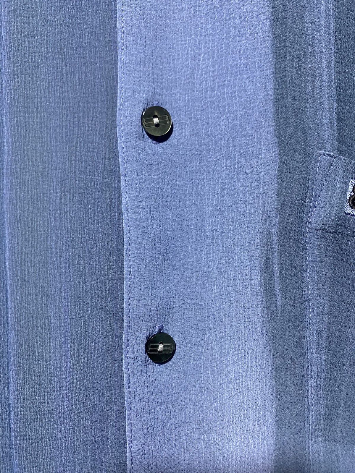 Balenciaga Vtg Balenciaga 2004 stripe color stand collar oversize shirt Size US L / EU 52-54 / 3 - 4 Thumbnail