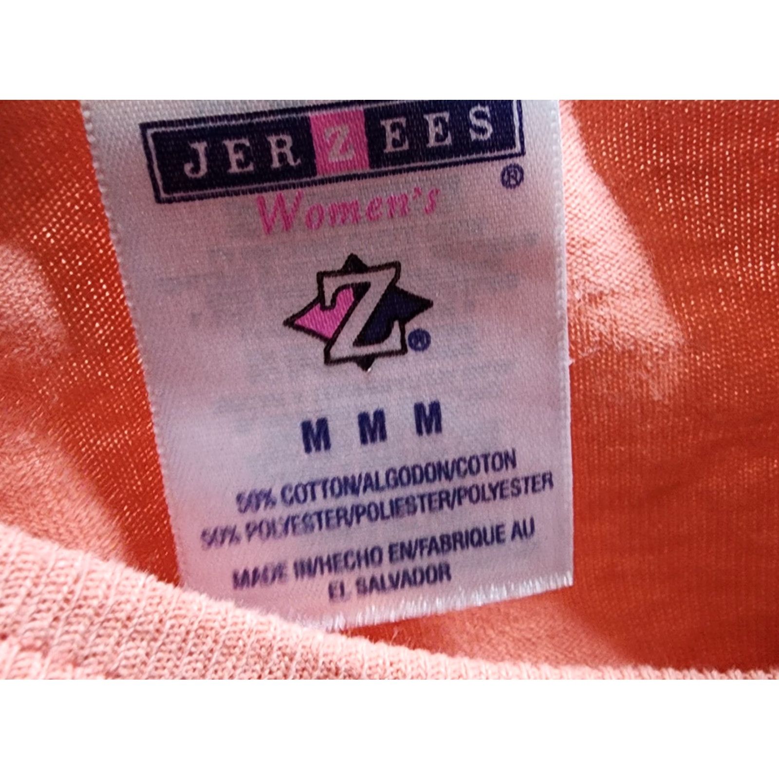 Jerzees VINTAGE Jerzees T-Shirt Womens 90s Bowling Rhinestone Peach Short Sleeve Round Neck M Bedazzled Shirt Womens Mens Girls Size M / US 6-8 / IT 42-44 - 5 Thumbnail