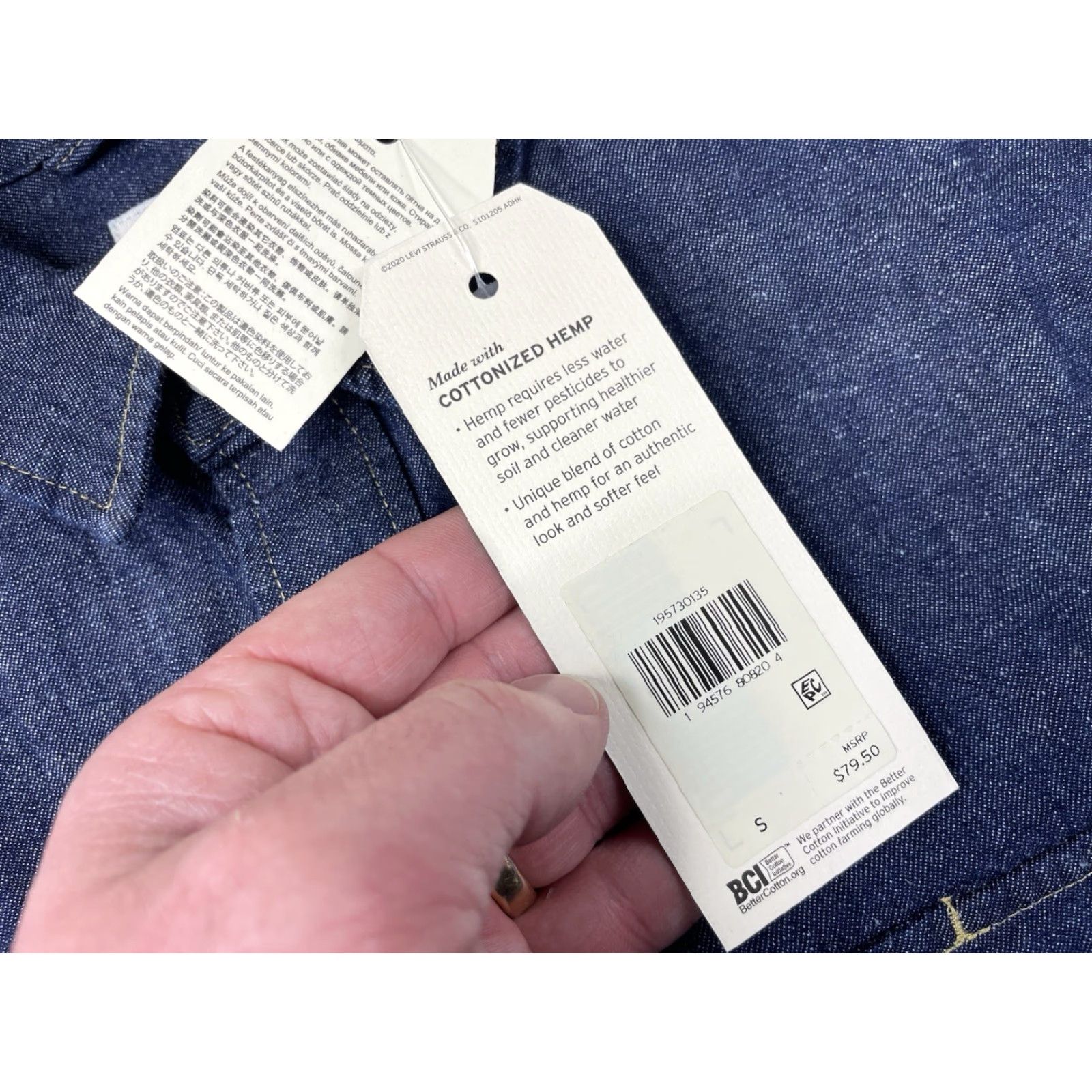 Levi's Levi's Levis Jackson The Worker Shirt Men S Relaxed Denim Cotton Hemp Button-Up Cowboy Western Casual Workwear Size US S / EU 44-46 / 1 - 4 Thumbnail