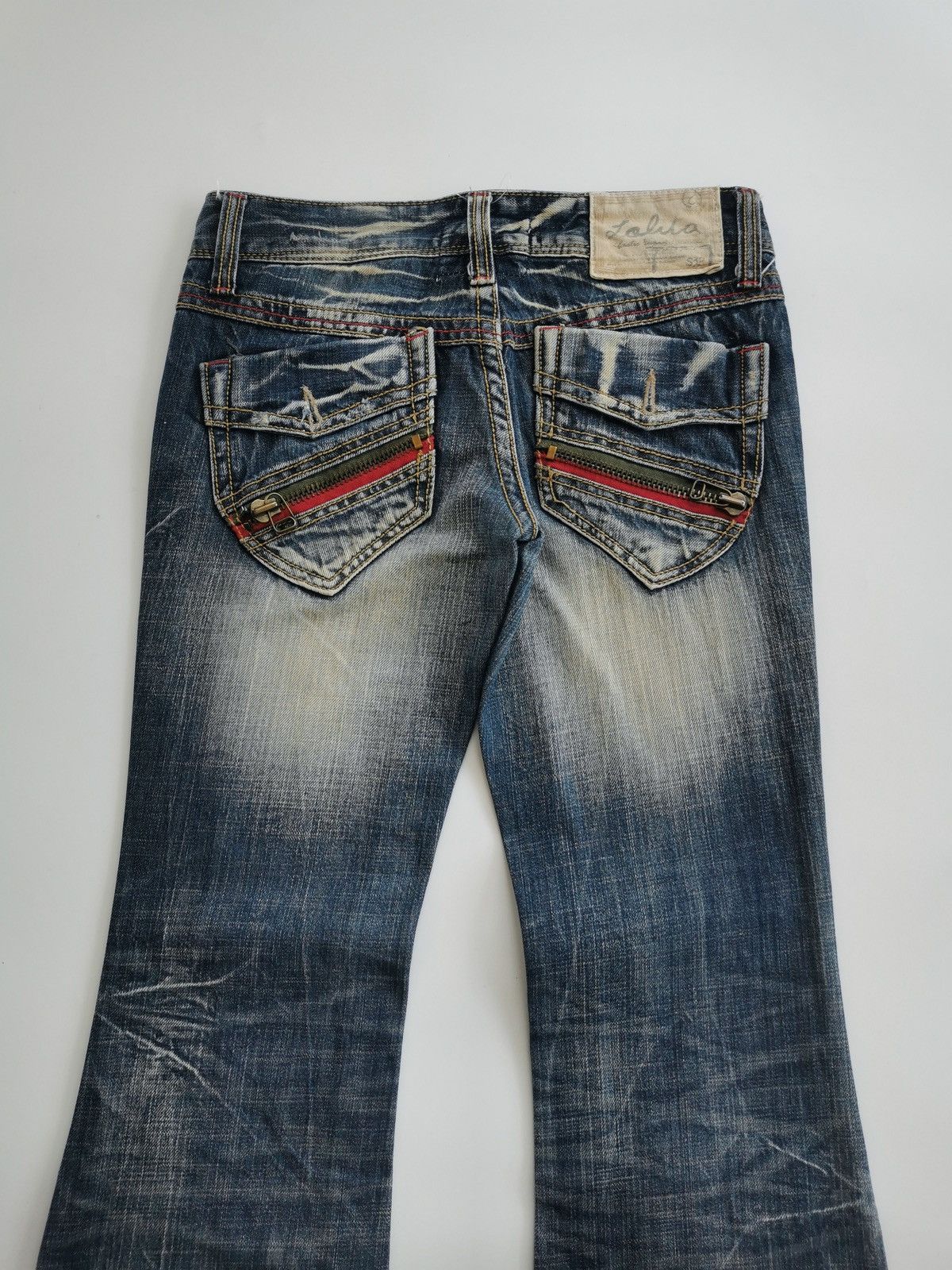 Japanese Brand Bootcut Mudwash Lolita Denim Jeans Size 28" / US 6 / IT 42 - 5 Thumbnail