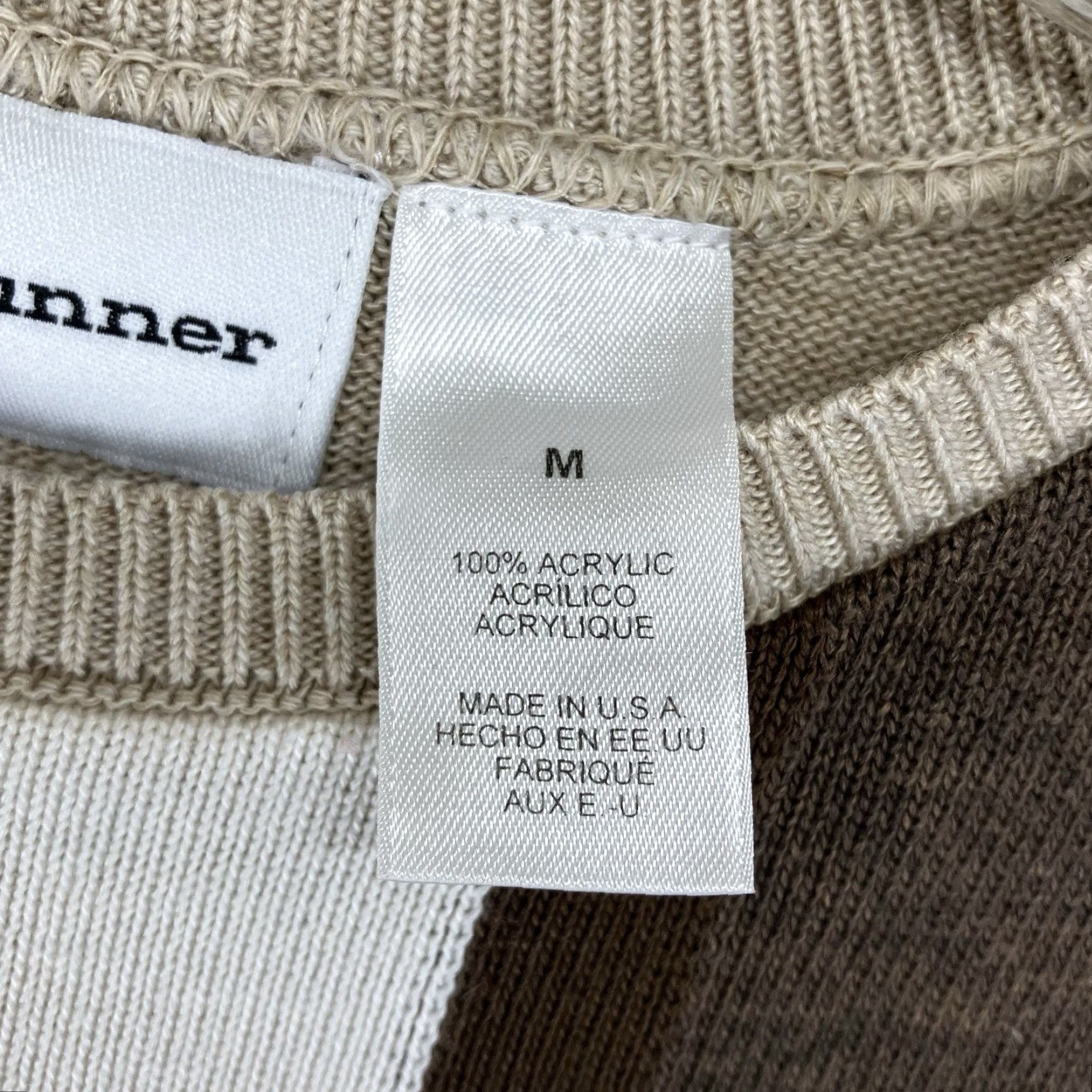Vintage VINTAGE Alfred Dunner Women’s Sweater M Beige Geometric Pullover Knit Top 70s Retro Casual Size M / US 6-8 / IT 42-44 - 3 Thumbnail
