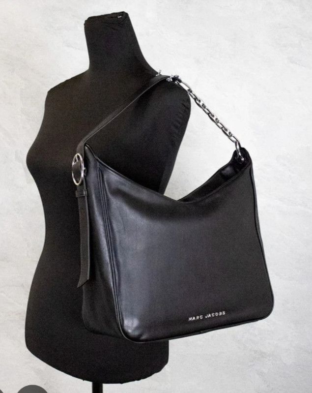 Marc Jacobs MARC JACOBS THE TEMPO LEATHER HOBO SHOULDER BAG BLACK Size ONE SIZE - 21 Thumbnail
