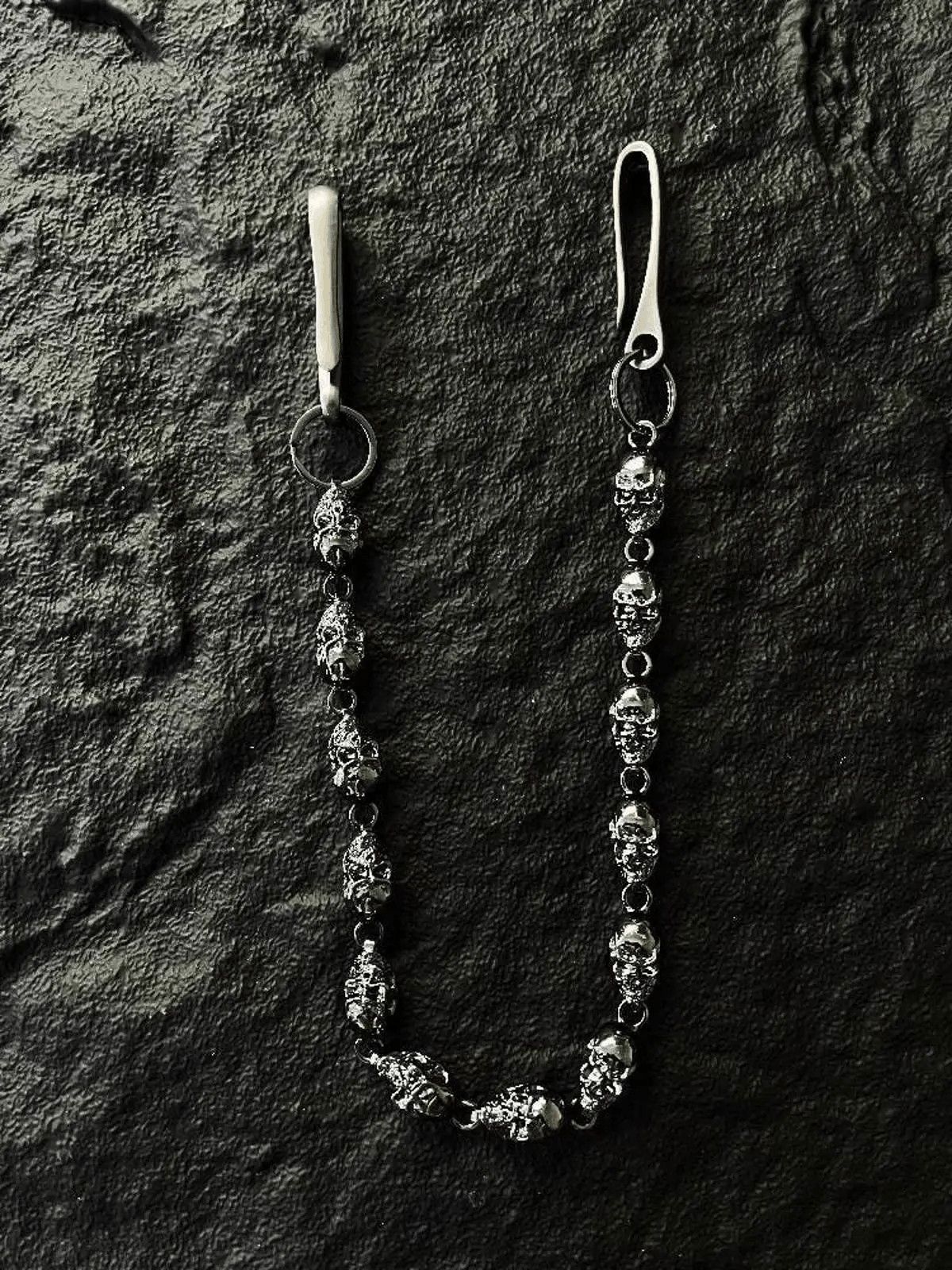 Jewelry Metal Big Skull Wallet Chain, Pants Chain Size ONE SIZE - 3 Thumbnail