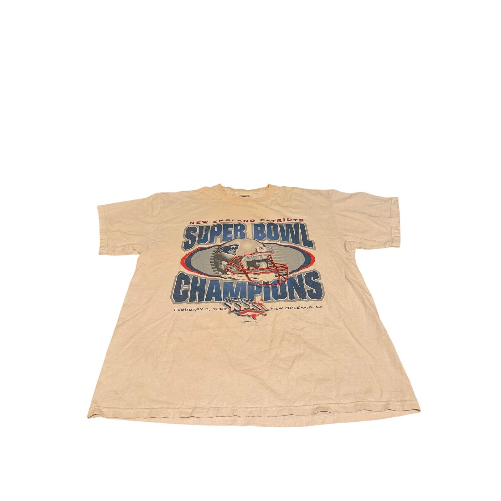 Vintage Perfectly aged '02 Patriots Super Bowl 36 Brady Tee large Size US L / EU 52-54 / 3 - 1 Thumbnail