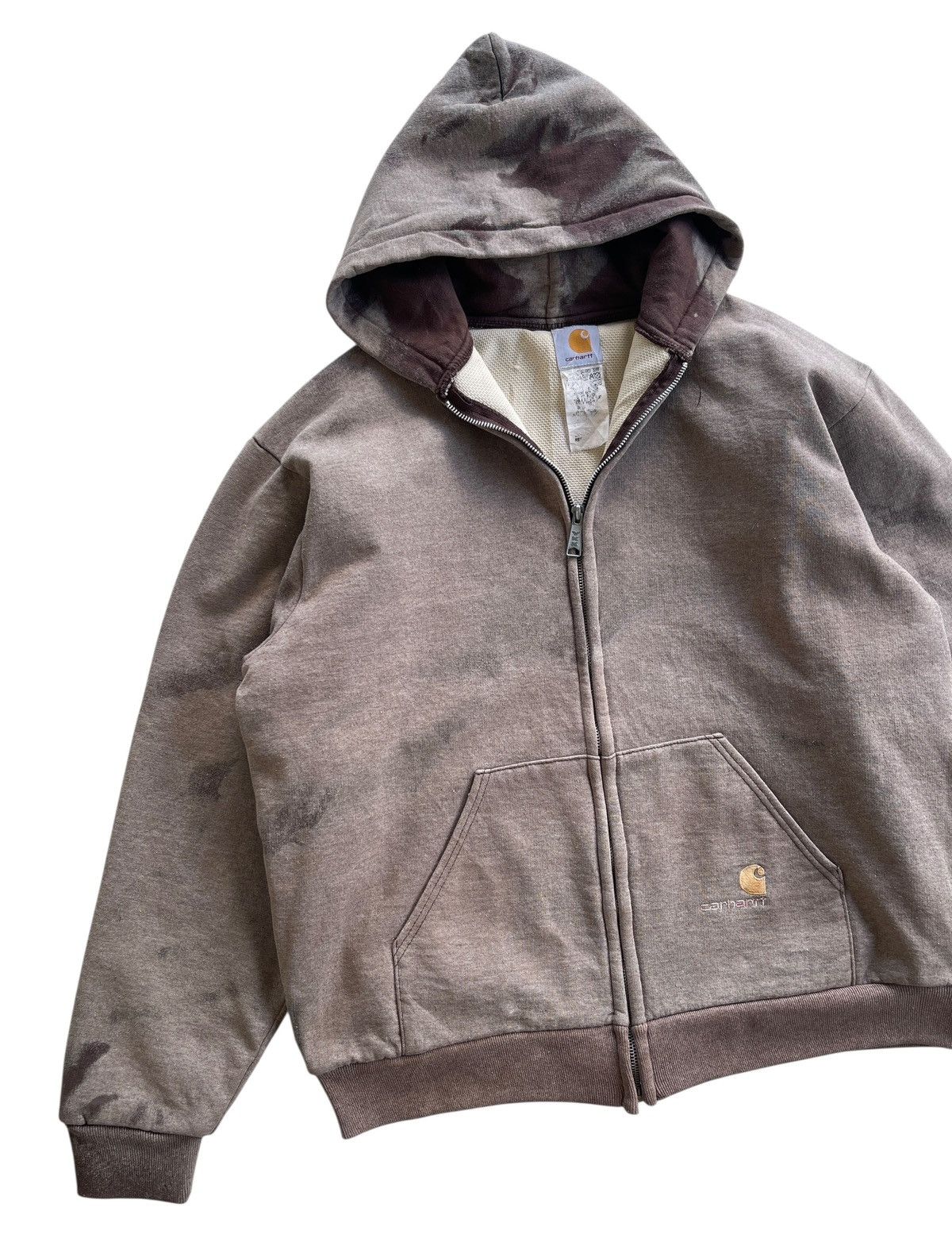 Carhartt Vintage Carhartt Zip Up Hooded Sunfaded Dyed Size US XXL / EU 58 / 5 - 5 Thumbnail