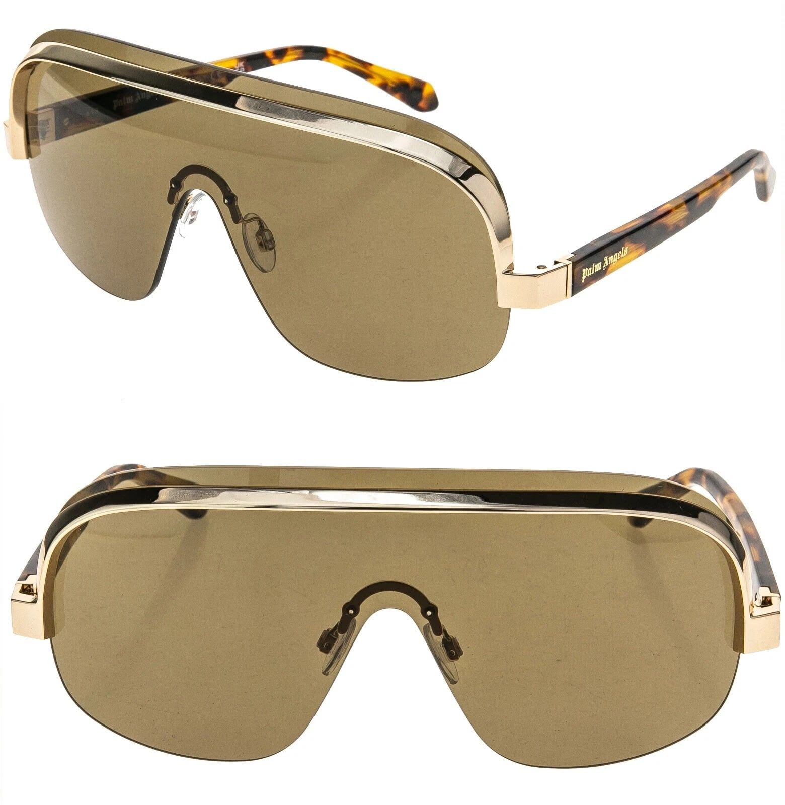 Palm Angels PALM ANGELS PERI10I 10I KING Brown Havana Mask Unisex Size ONE SIZE - 1 Thumbnail