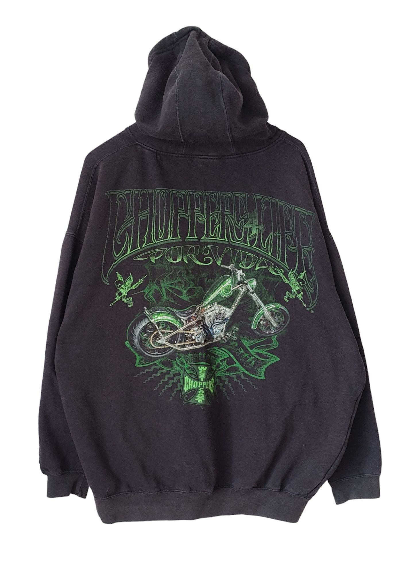 Vintage on sale Jesse James West Coast Choppers Hoodie Size XL/XXL