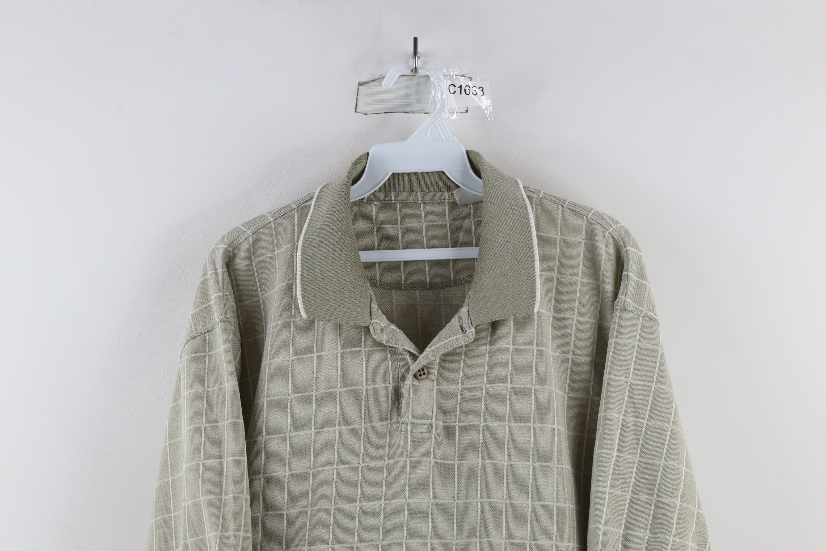 Vintage Vintage 90s Streetwear Knit Collared Polo Shirt Checkered Size US L / EU 52-54 / 3 - 2 Thumbnail