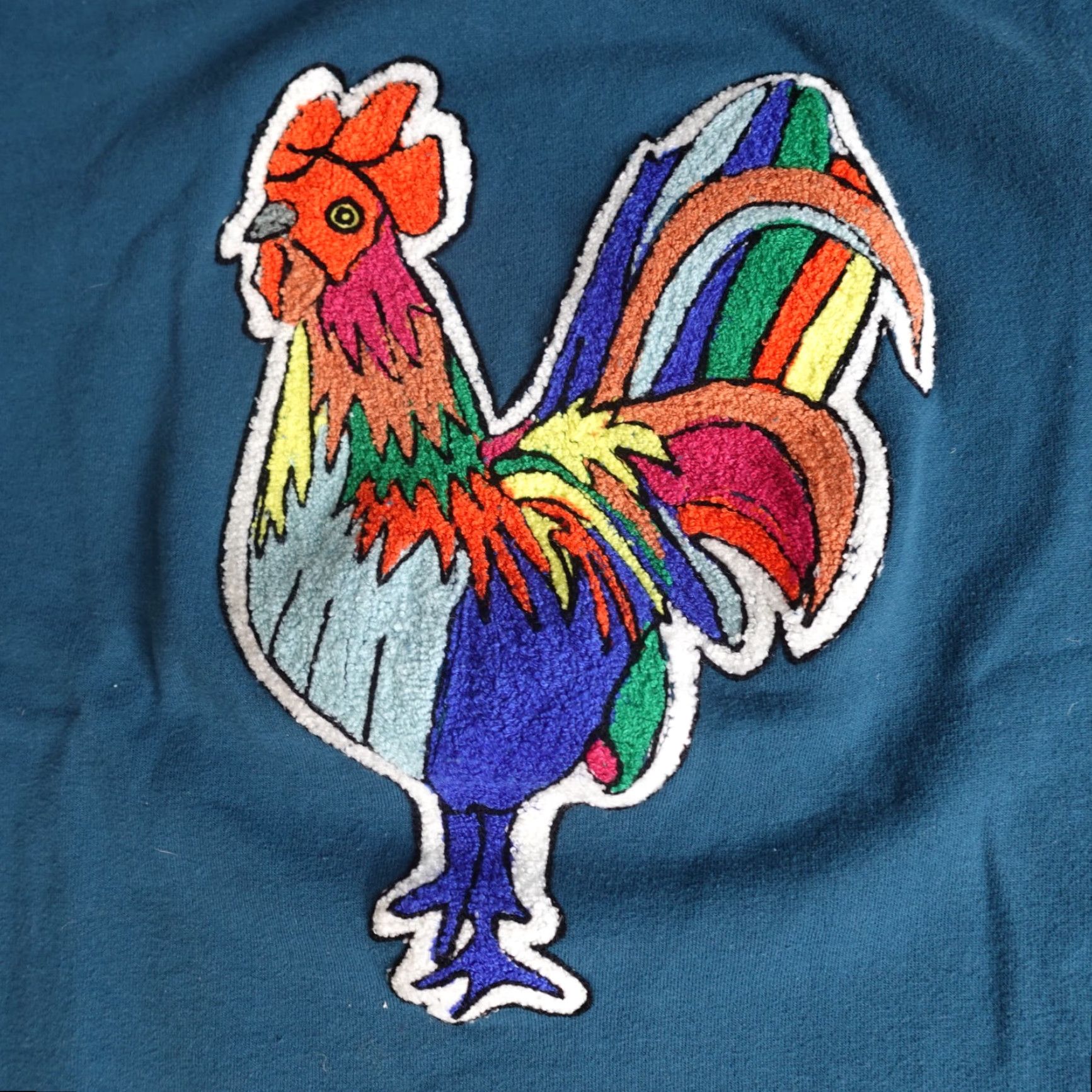 Bonobos Bonobos Mens Sweatshirt Blue Embroidered Rooster Limited Edition Shirt M Adults Regular Pullover Cotton Blend Crew Neck Long Sleeve Size US M / EU 48-50 / 2 - 7 Thumbnail