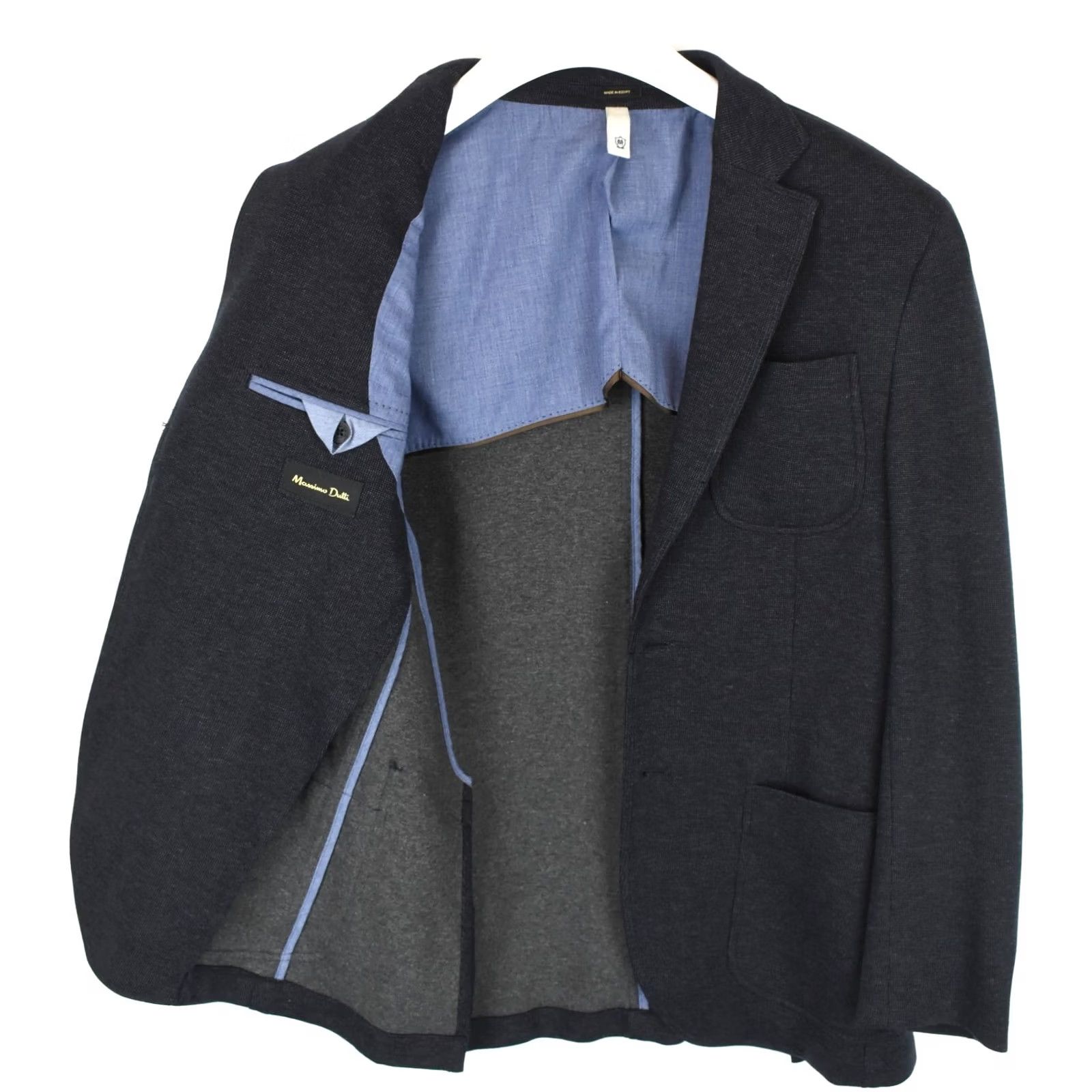 Massimo Dutti Massimo Dutti Blazer Men EU 48 Melange Partly Lined Single-Breasted Grey Size 48R - 4 Thumbnail
