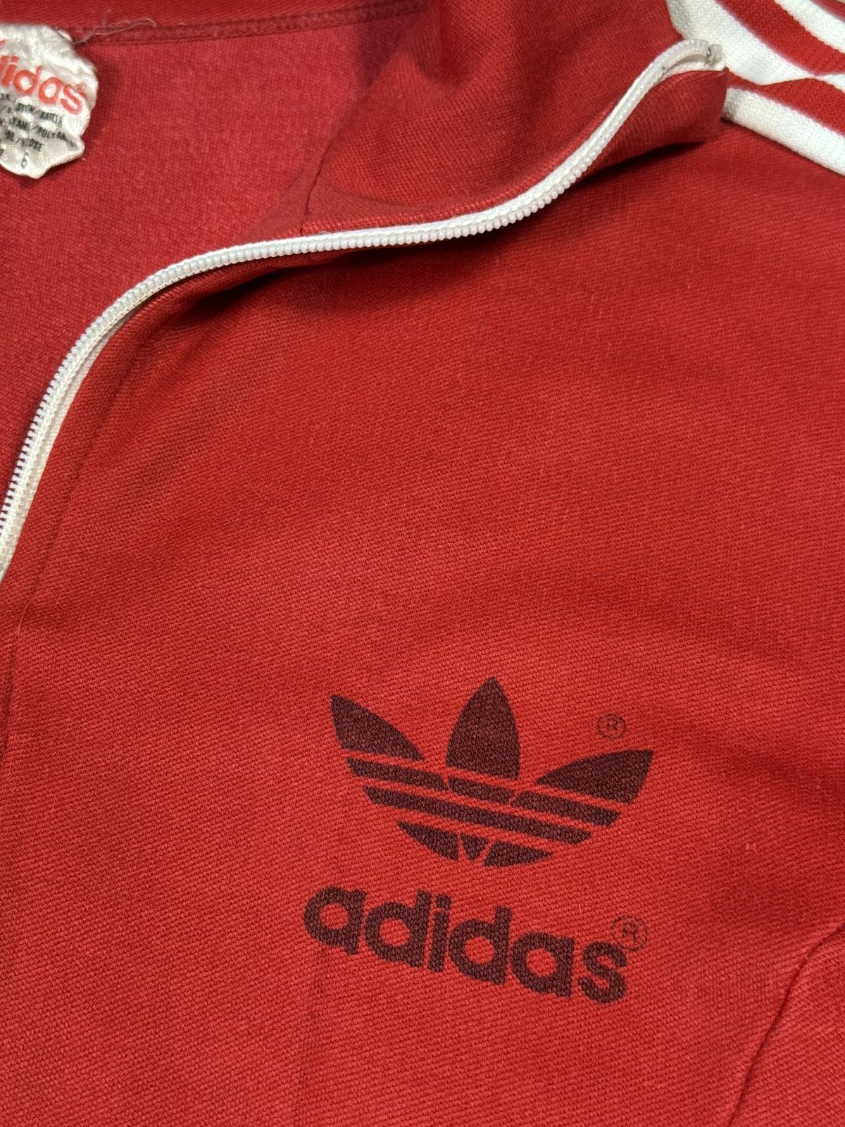 Adidas Adidas Vintage Made In Korea Track Jacket 80’s Red Size 6 Size US M / EU 48-50 / 2 - 7 Thumbnail