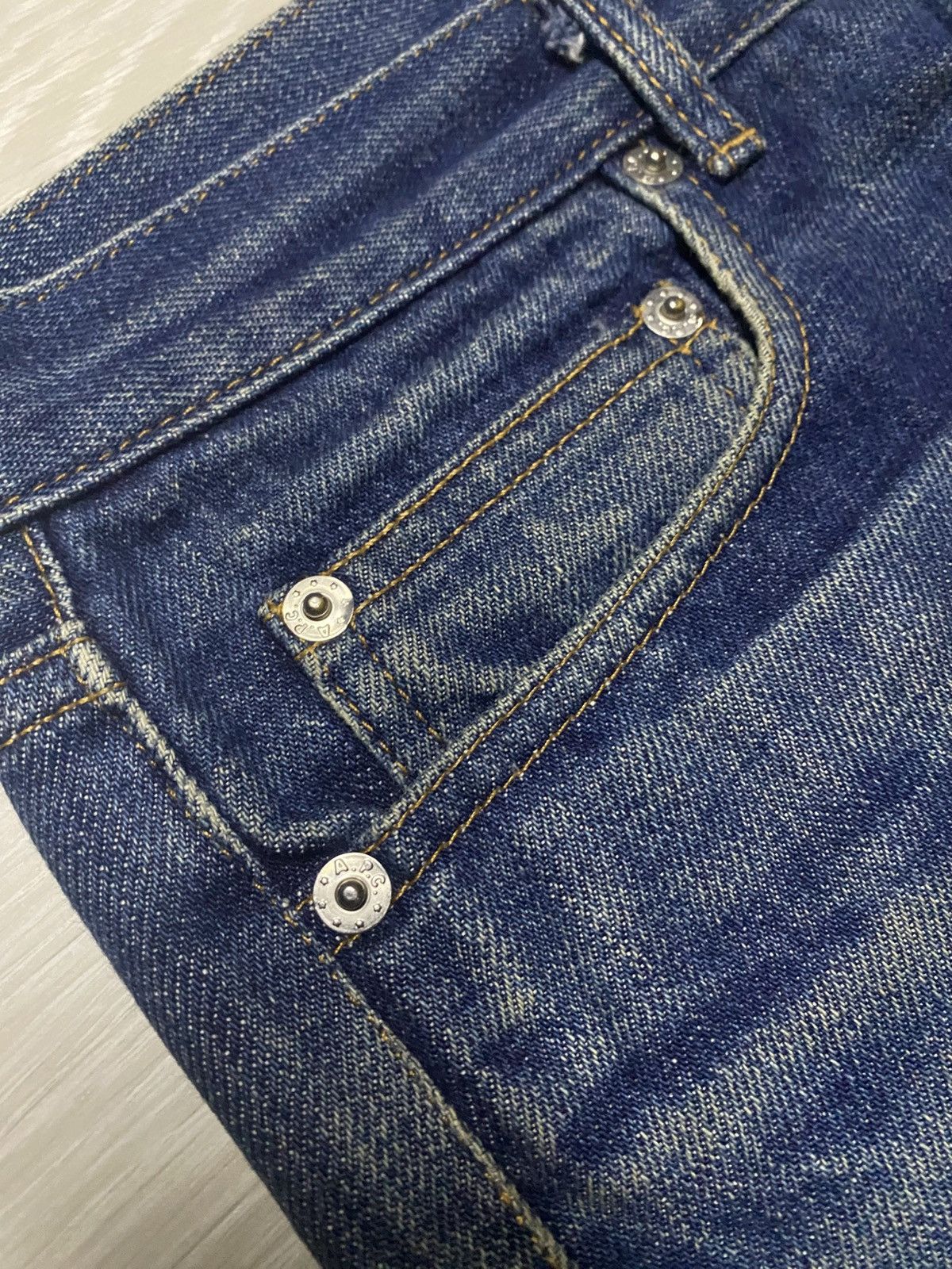 A.P.C. A.P.C Rue De Fleurus Selvedge Denim Mud Wash Loose Jeans Size US 30 / EU 46 - 9 Thumbnail