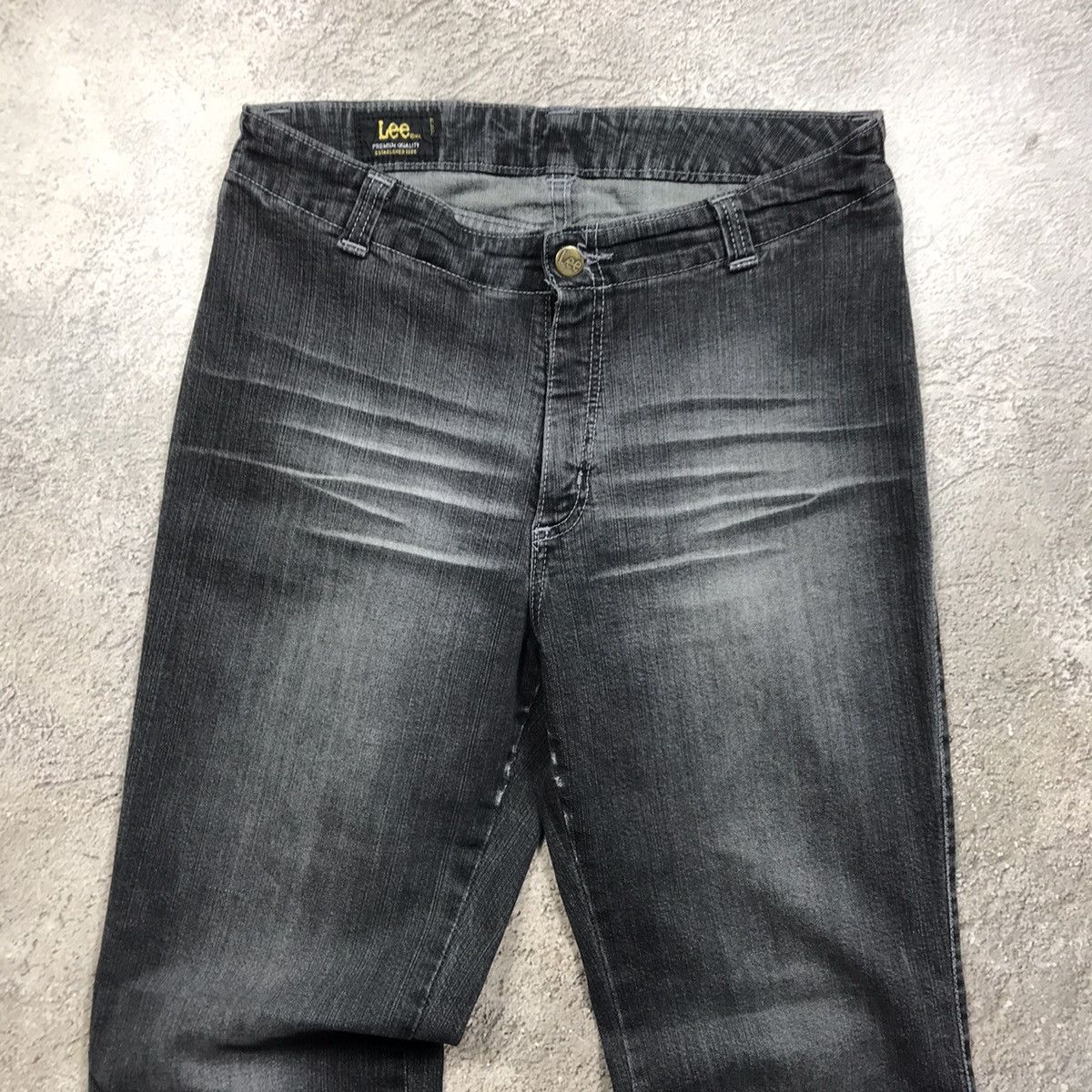 Vintage Y2K Lee Baggy Wide Leg Distressed Jeans Grunge 90s Logo 28 Size 28" / US 6 / IT 42 - 3 Thumbnail