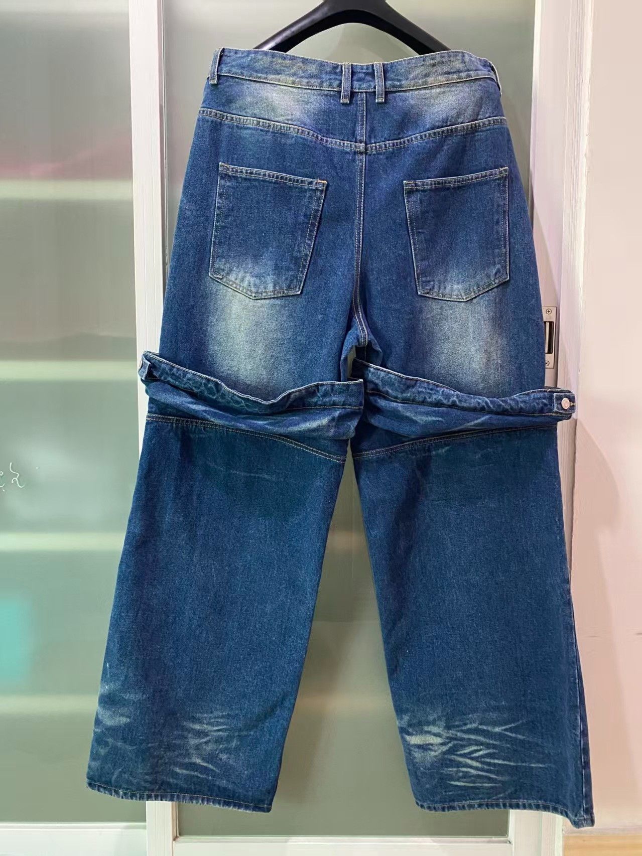 WE11DONE we11done Layered Spliced Straight Jeans Size US 30 / EU 46 - 2 Thumbnail