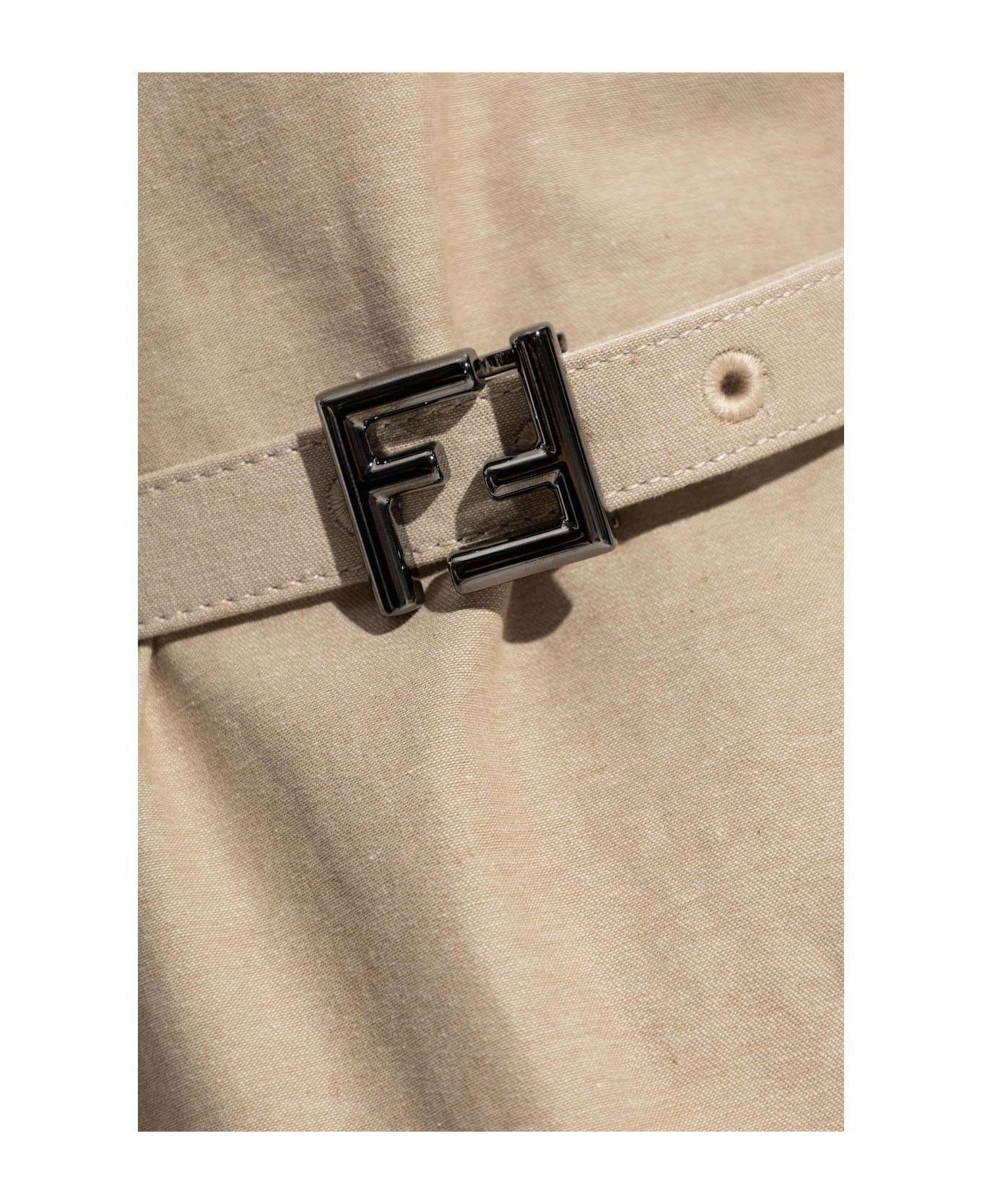 Fendi o1s1wg110326 Dress in Beige Size XL / US 12-14 / IT 48-50 - 4 Thumbnail