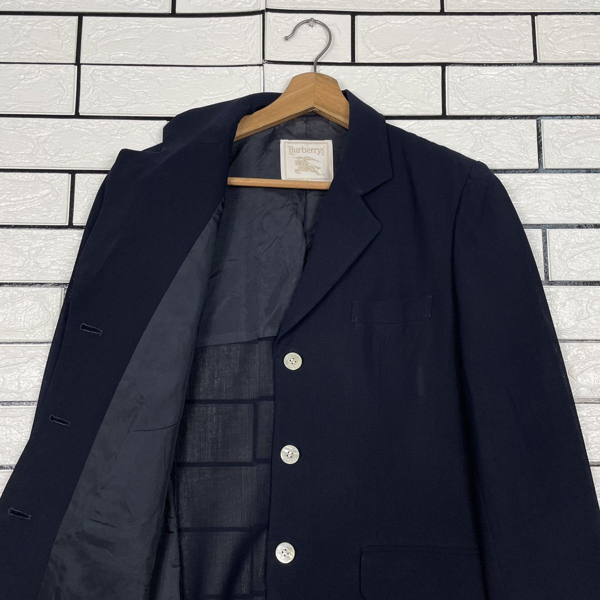 Burberry Vintage Burberrys Women Wool Black Jacket Size M / US 6-8 / IT 42-44 - 10 Thumbnail