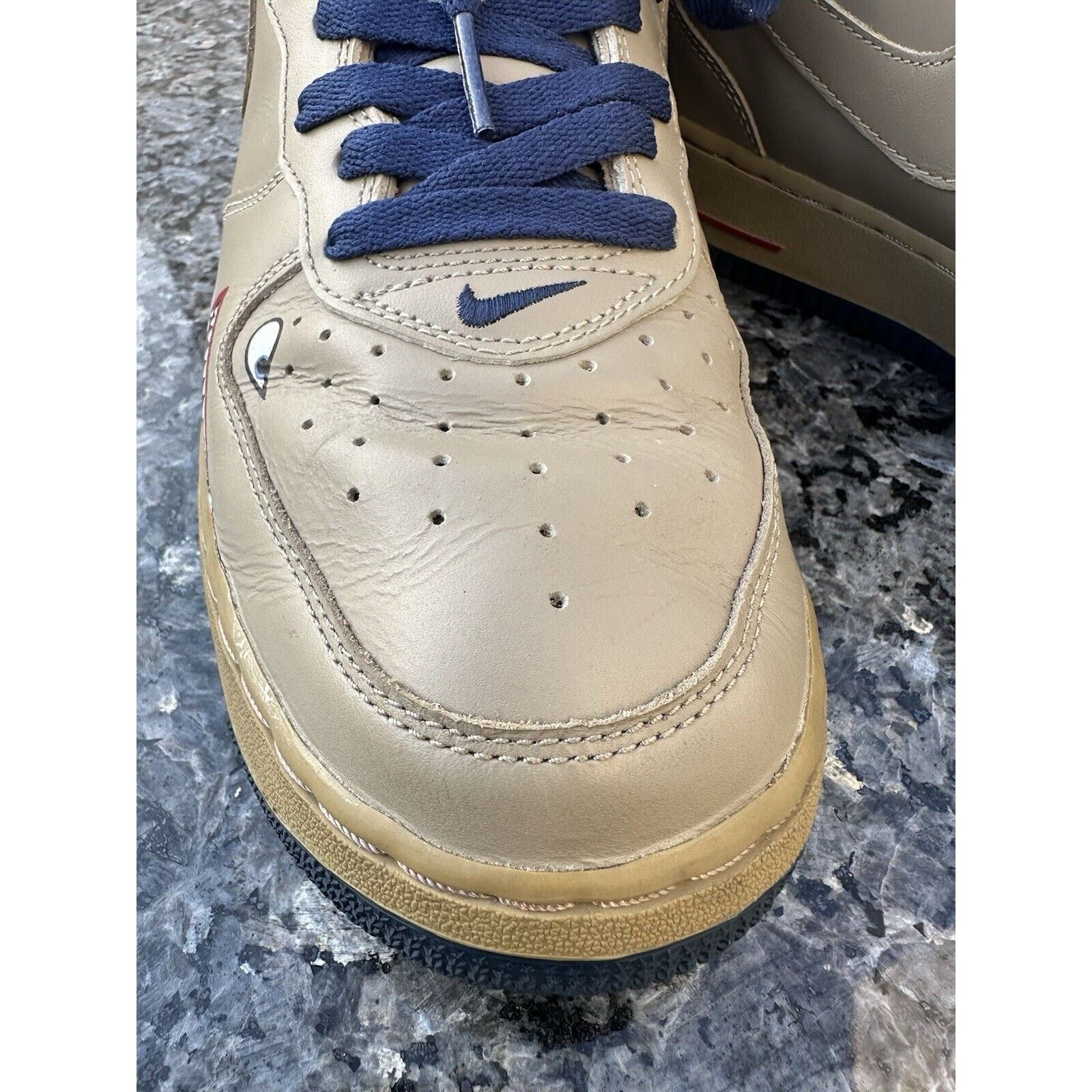 Nike Vintage 2004 Nike Air Force 1 Mid Khaki-Midnight Size US 10 / EU 43 - 8 Thumbnail