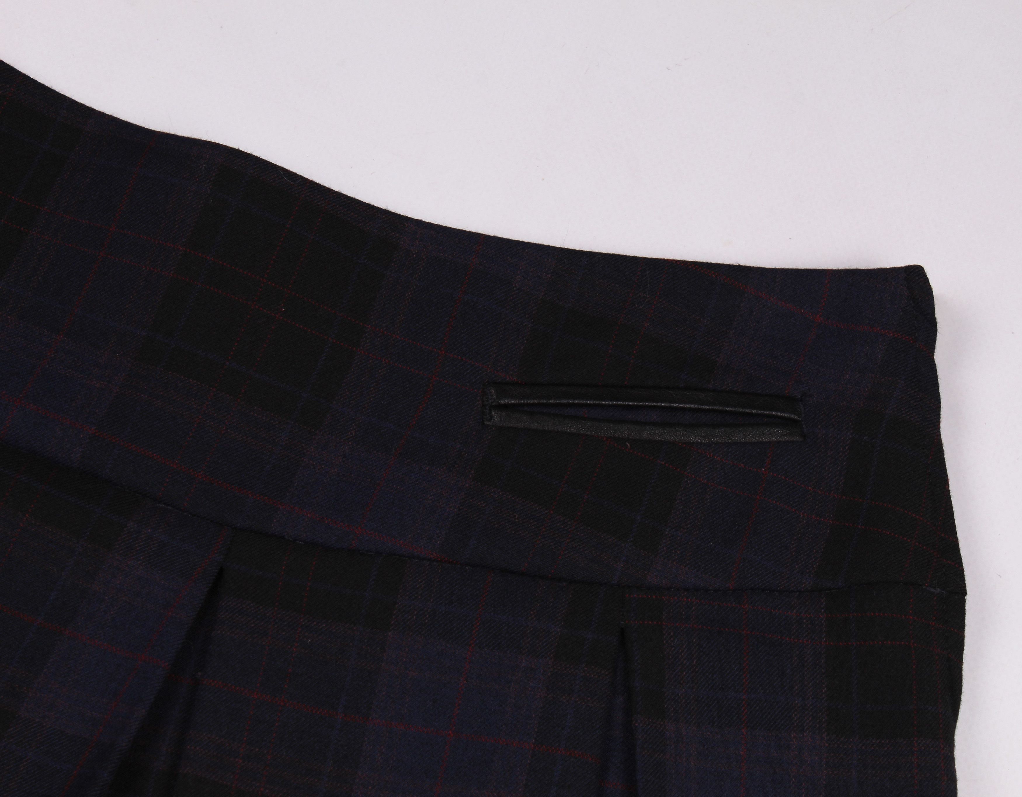 Sandro Sandro Paris Plaid Purple Mini Skirt Size 32" / US 10 / IT 46 - 6 Thumbnail