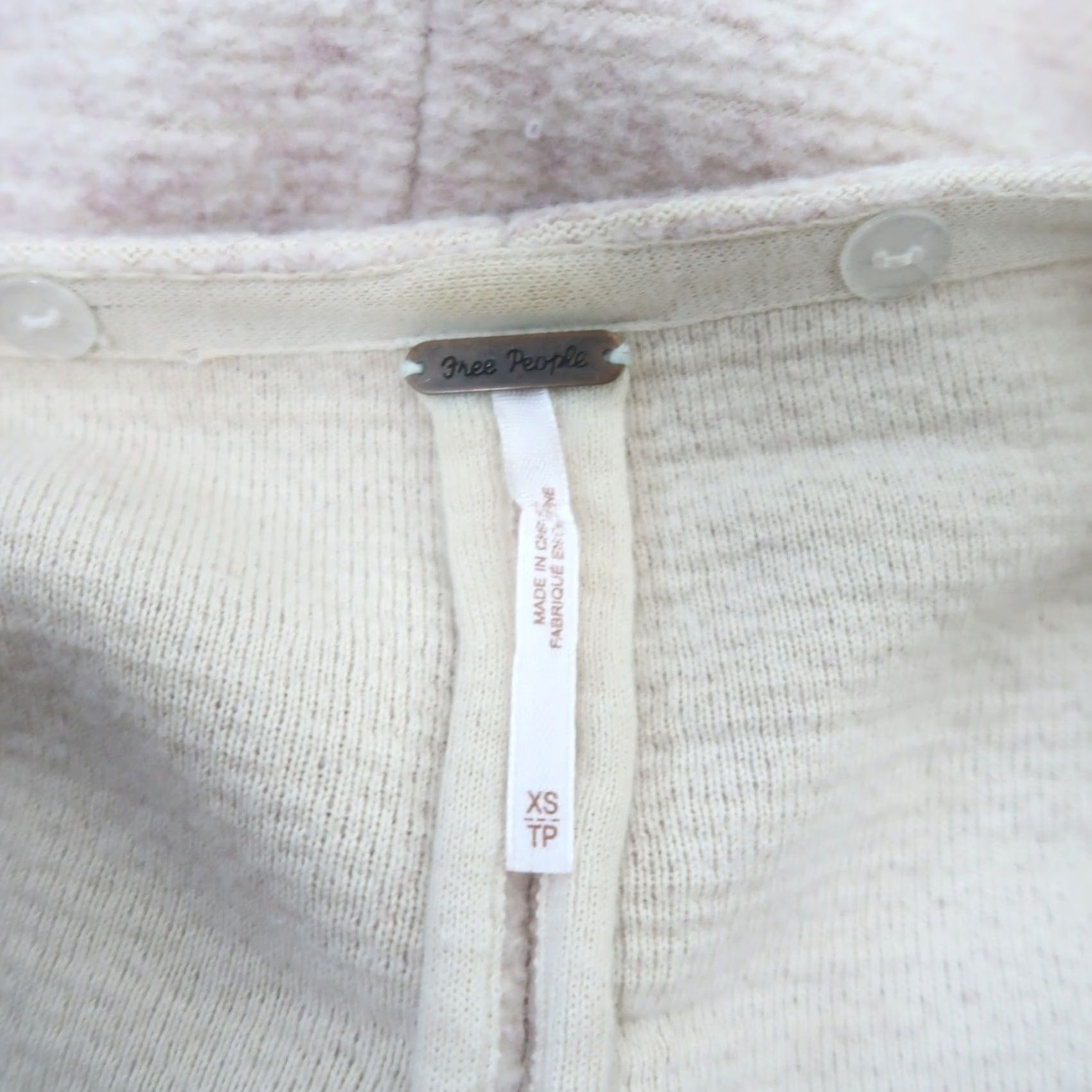 Free People Free People Knit wool combo zip front jacket cream XS Women Size XS / US 0-2 / IT 36-38 - 5 Thumbnail