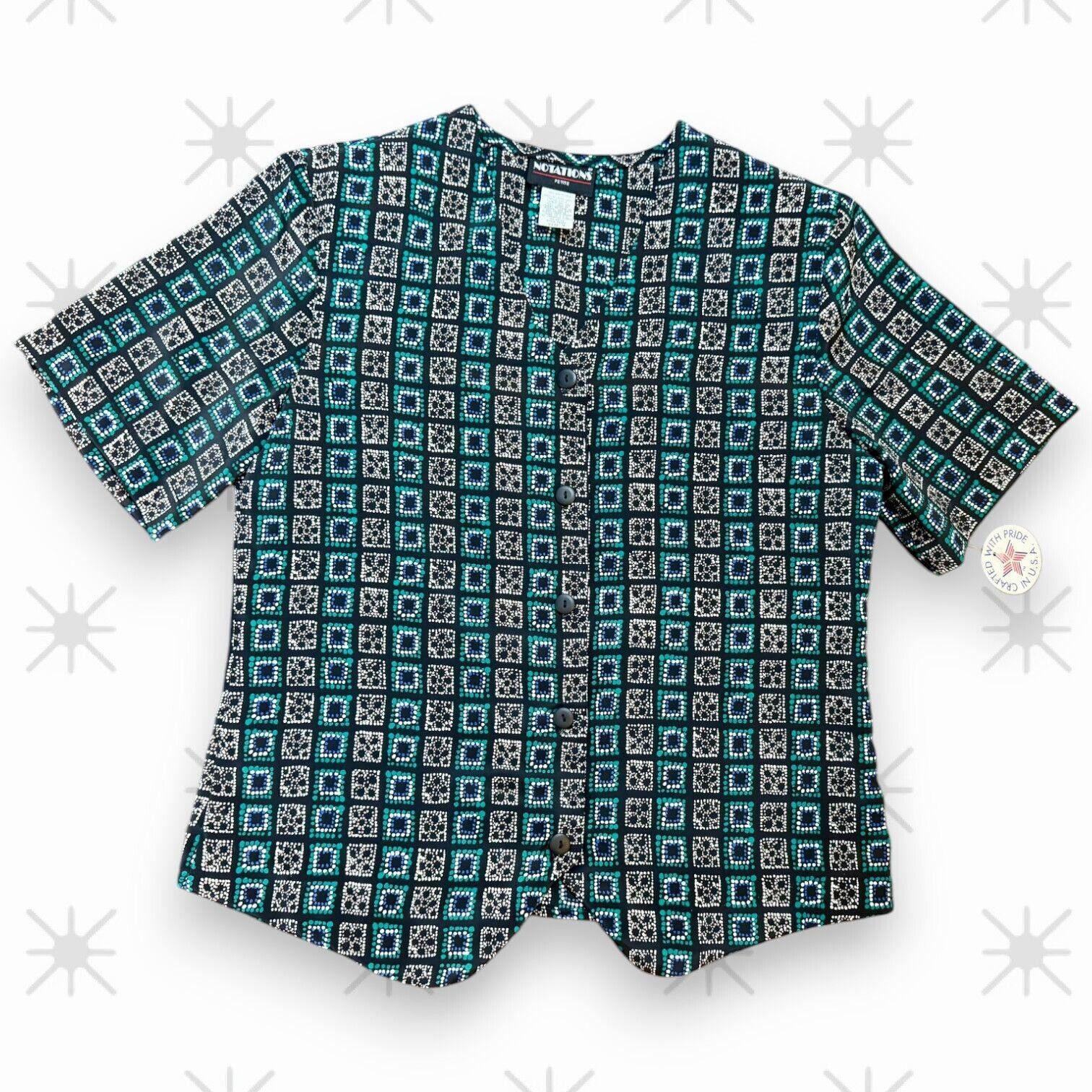 Designer Vintage Funky Groovy NWT Deadstock Button Front Shirt 90s Size M / US 6-8 / IT 42-44 - 1 Thumbnail