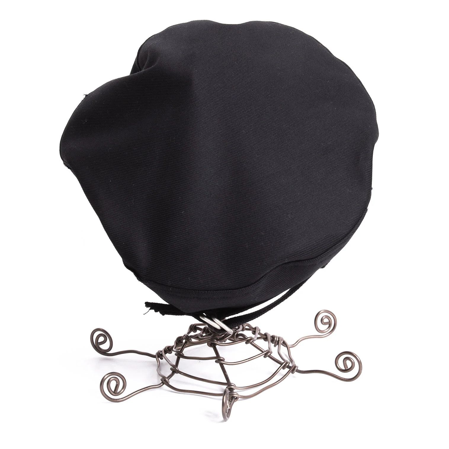 Yohji Yamamoto Cotton Belted Beret Hat in Black Size ONE SIZE - 3 Thumbnail