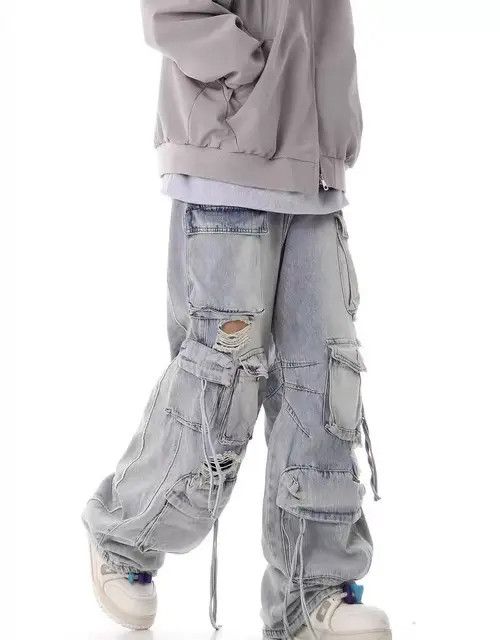 Japanese Brand Wakiko x Hanai Light Blue High Street Vintage Casual Jeans Size US 31 - 6 Thumbnail