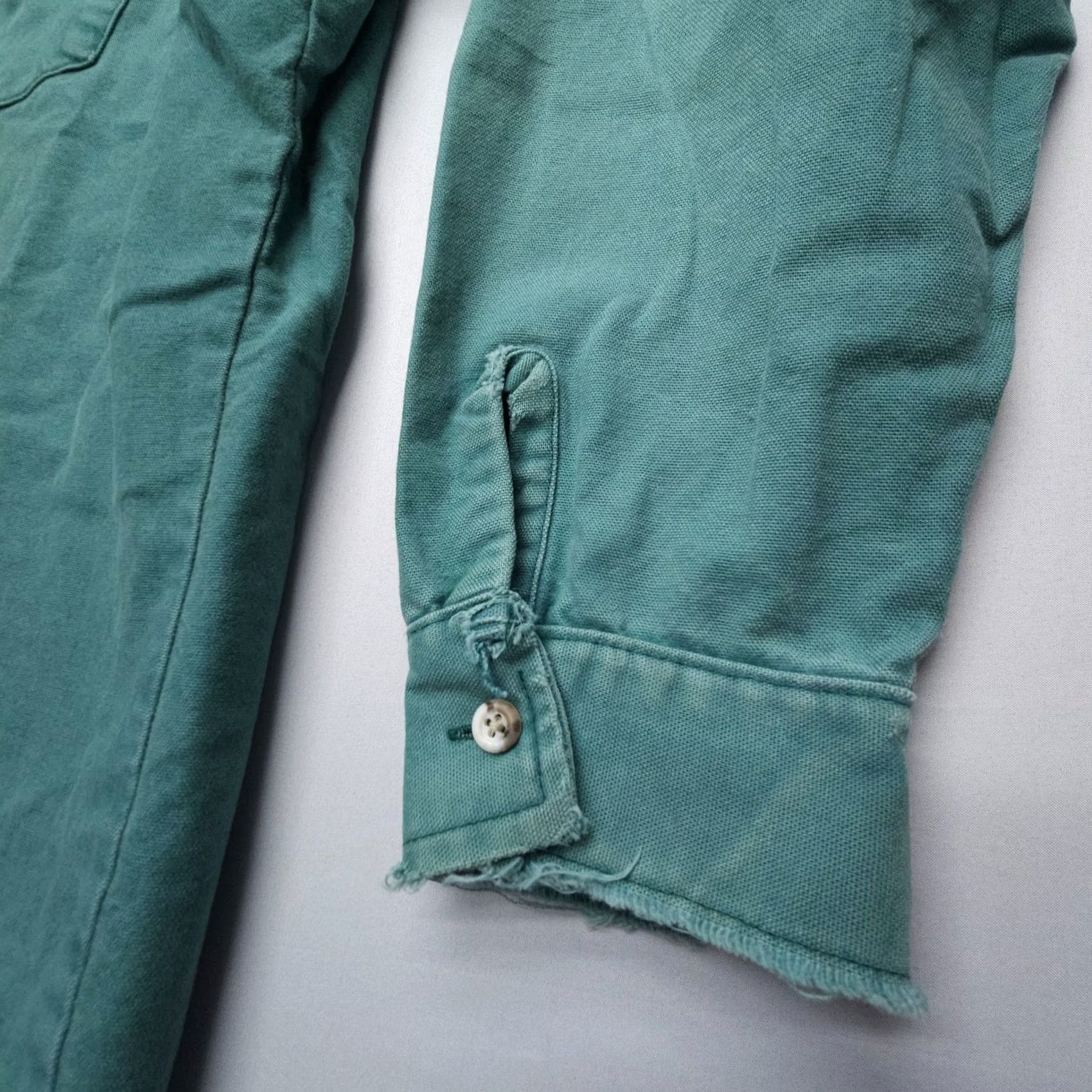 CLOT VINTAGE Codet Heavy Cotton Chamois Cloth Shirt Mens 3XL Green Work Field Bush Size US XXL / EU 58 / 5 - 5 Thumbnail