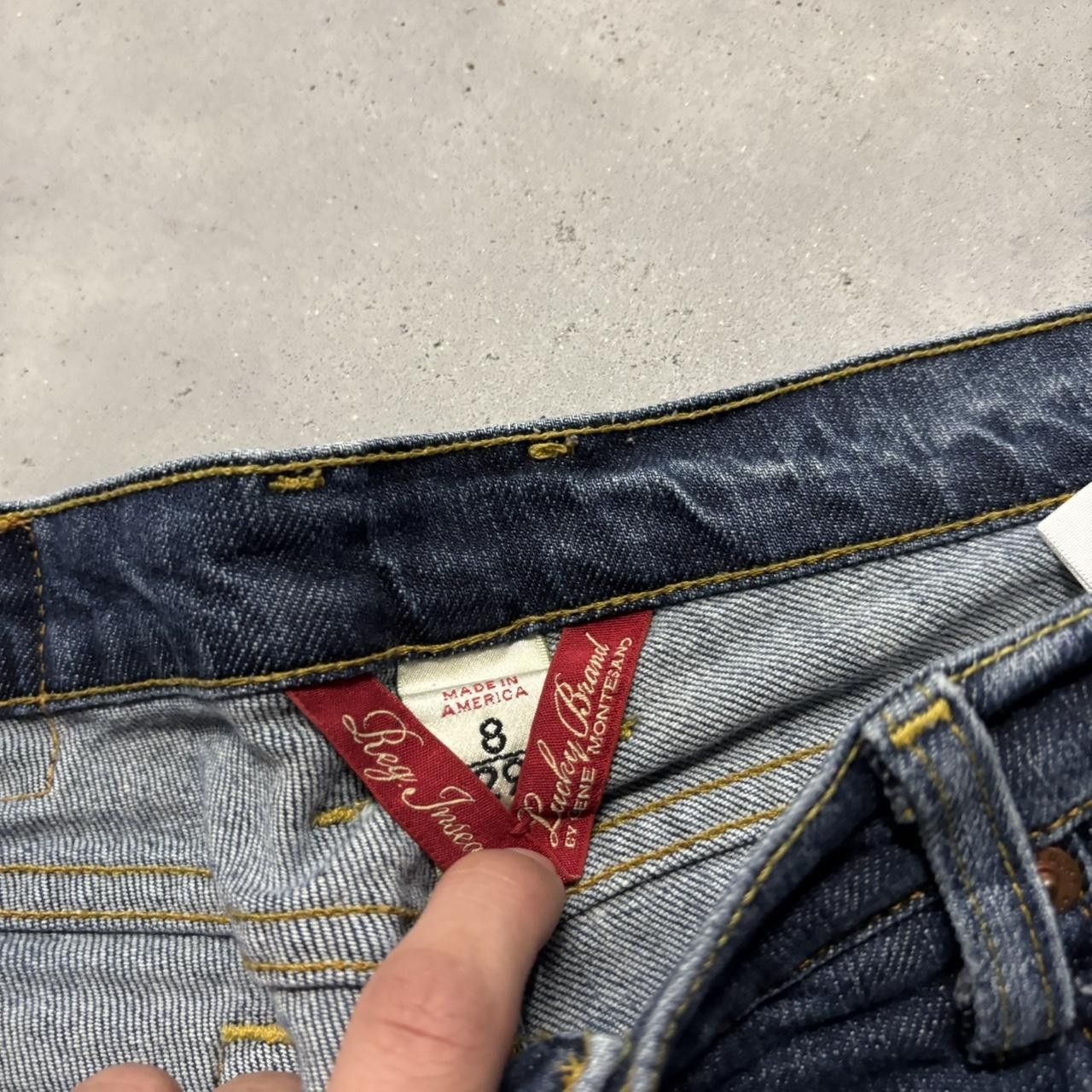 Japanese Brand × Vintage Crazy Vintage Y2K/2000s Grunge Dark Wash Bootcut Denim Jeans! Size US 30 / EU 46 - 8 Thumbnail