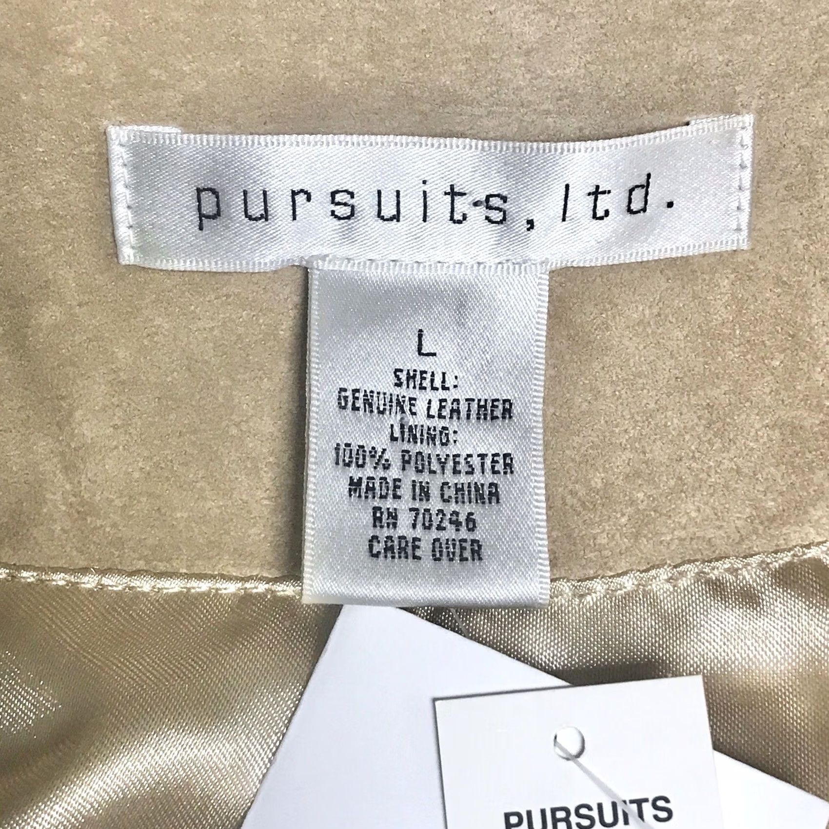 Camel Pursuits Ltd Women Camel Brown Leather Button-Up Career Blazer Jacket L Size L / US 10 / IT 46 - 3 Thumbnail
