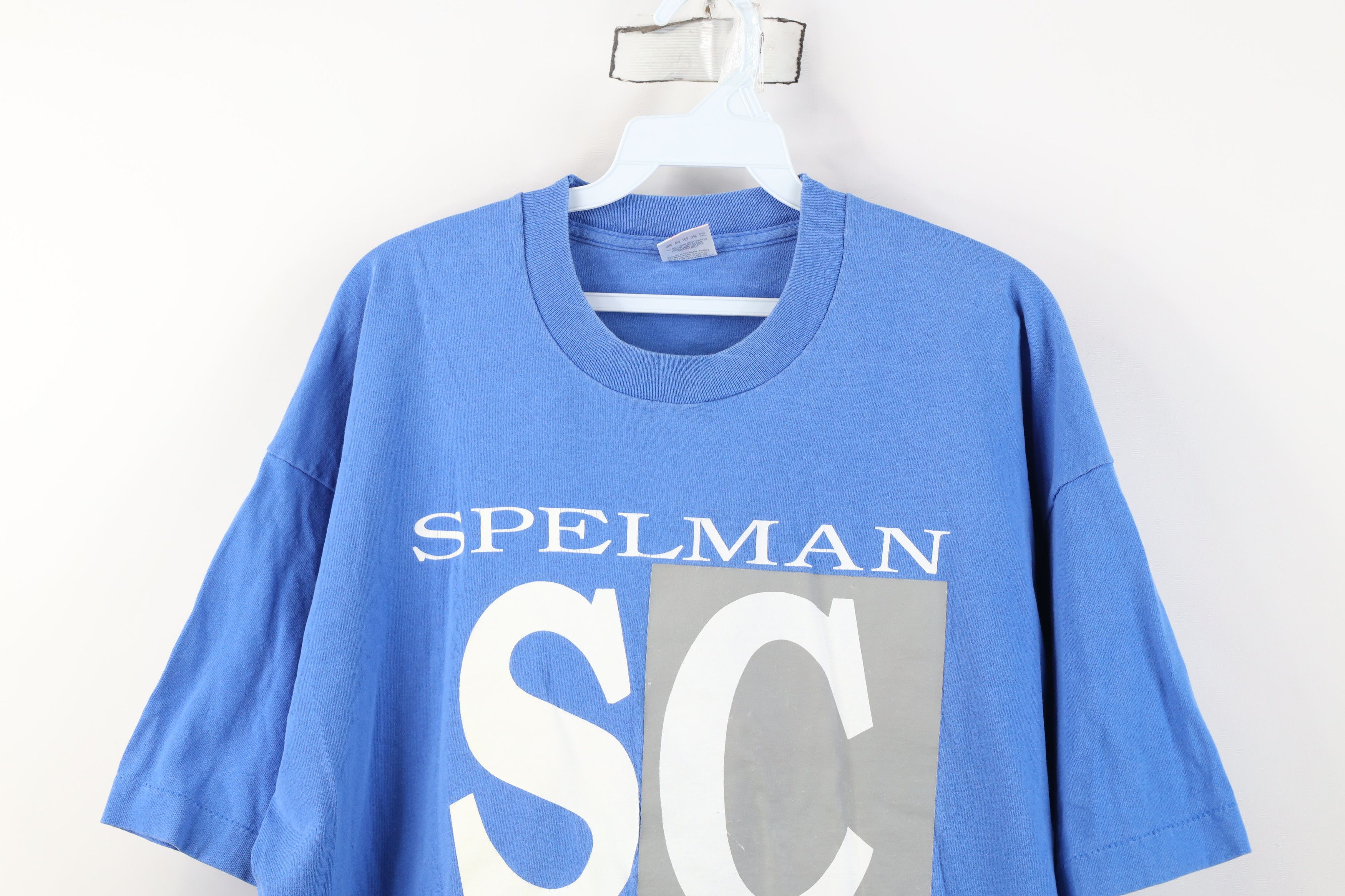 Vintage Vintage 90s Spell Spelman College T-Shirt Blue Cotton USA Size US XXL / EU 58 / 5 - 2 Thumbnail