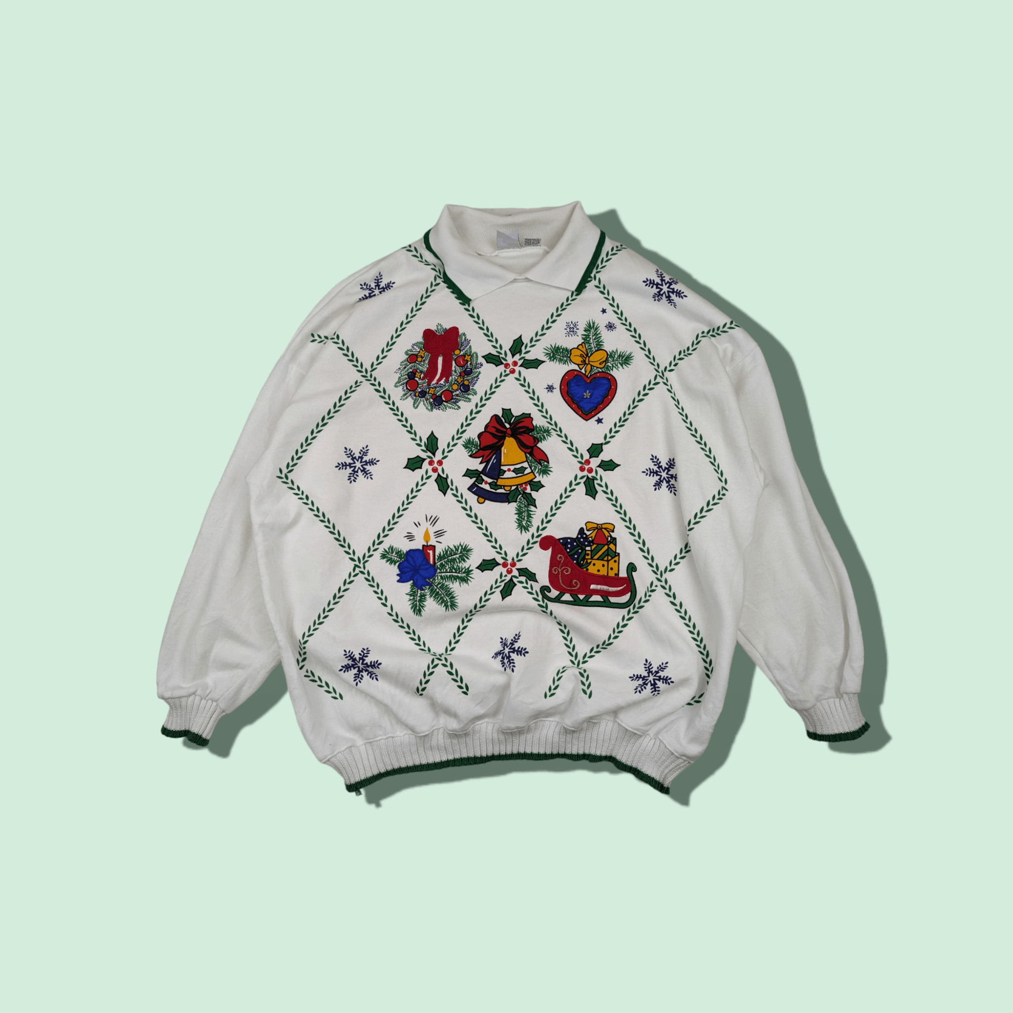 Japanese Brand Vintage 2000's CHRISTMAS Full Print Jumper Sweatshirt Size US XXL / EU 58 / 5 - 1 Thumbnail