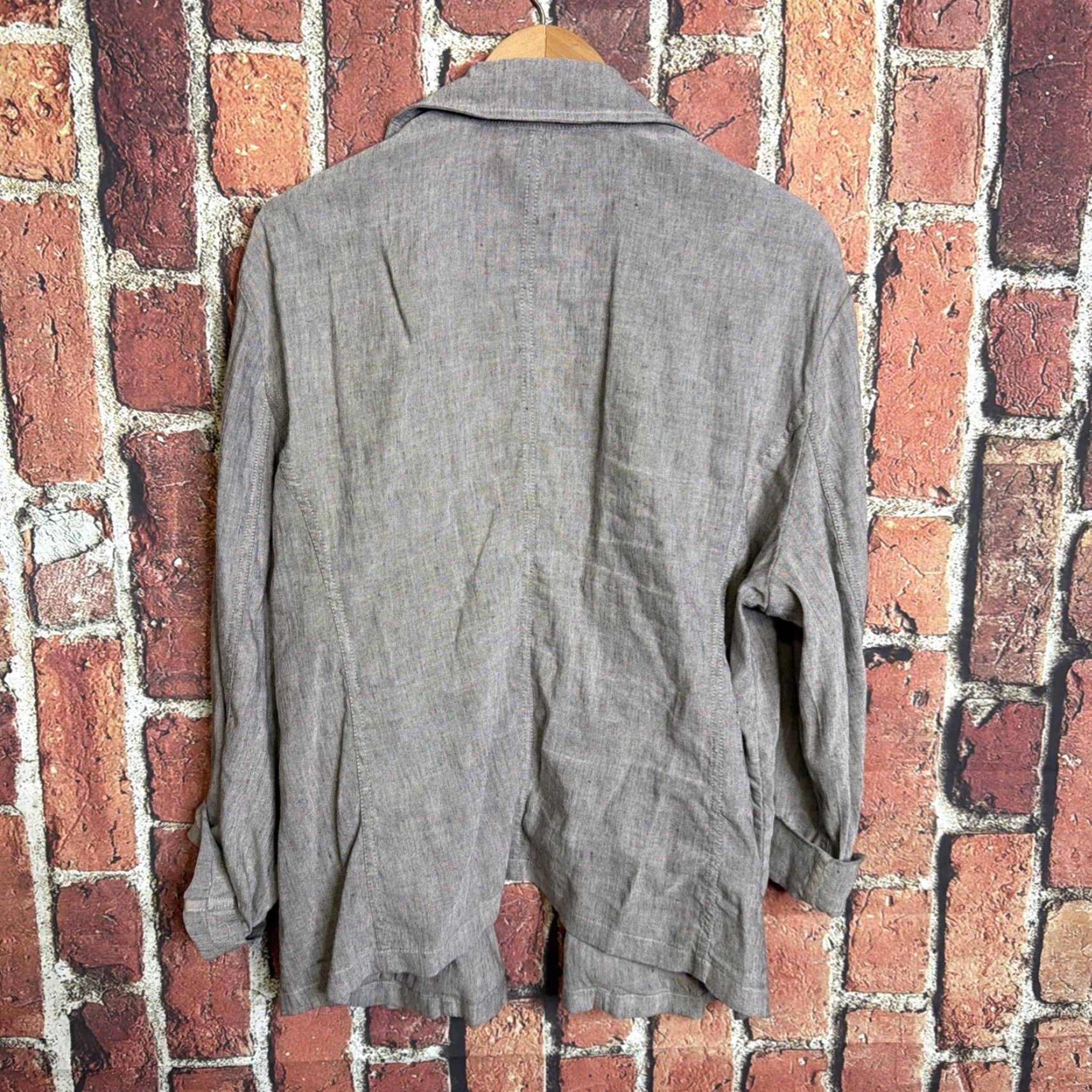 Vintage Chico's Blazer Women's Beige Linen Blend Button Up 4 Size S / US 4 / IT 40 - 4 Thumbnail