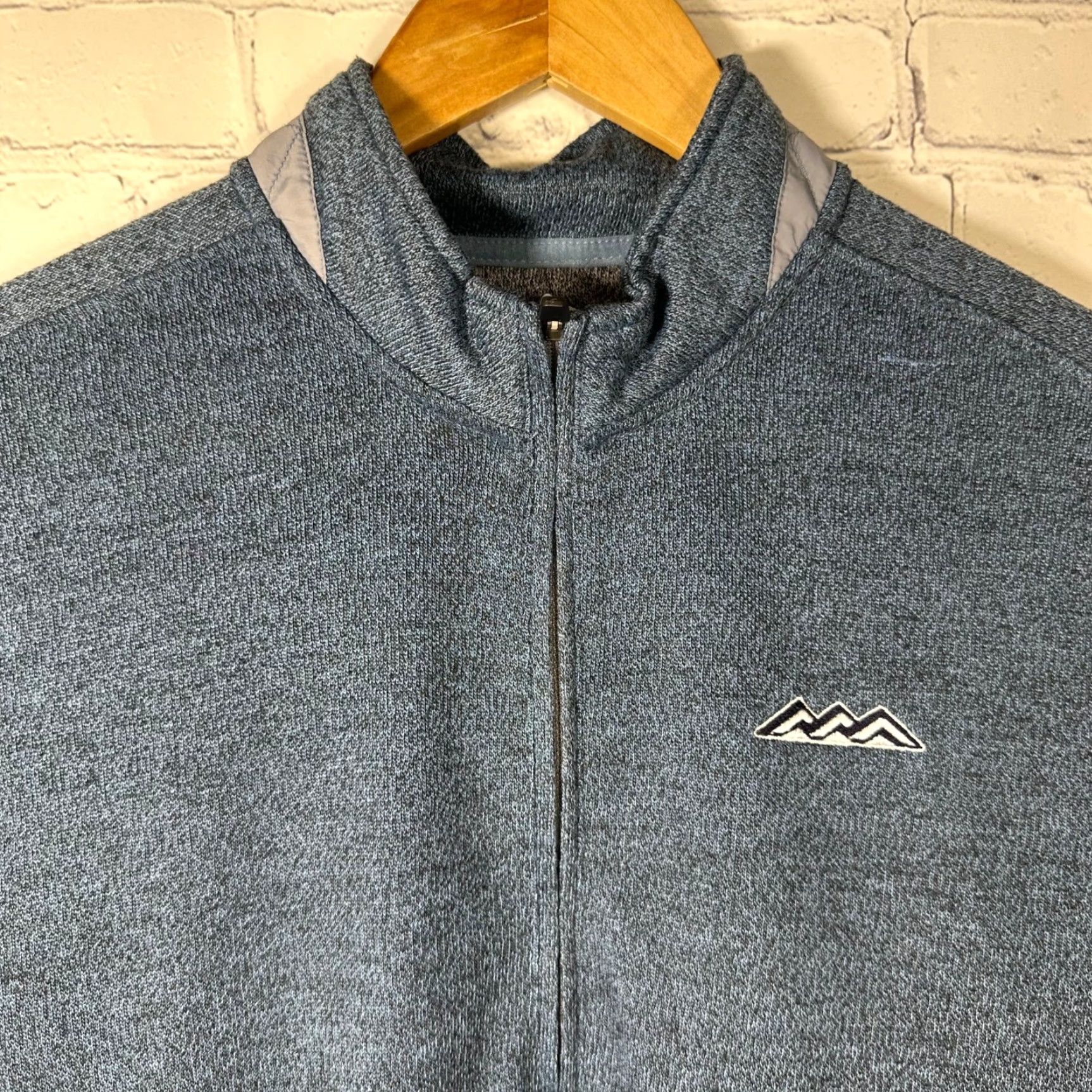 johnnie-O Johnnie-O Mens Blue Heathered Quarter Zip Pullover Performance Sweater M Size US M / EU 48-50 / 2 - 3 Thumbnail