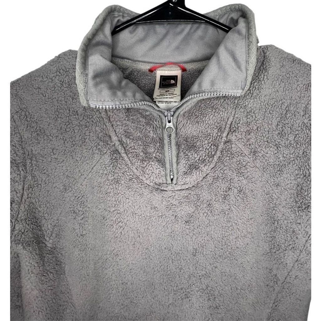 The North Face The North Face Grey Fuzzy Quarter Zip Pullover Jacket Size XS / US 0-2 / IT 36-38 - 2 Thumbnail