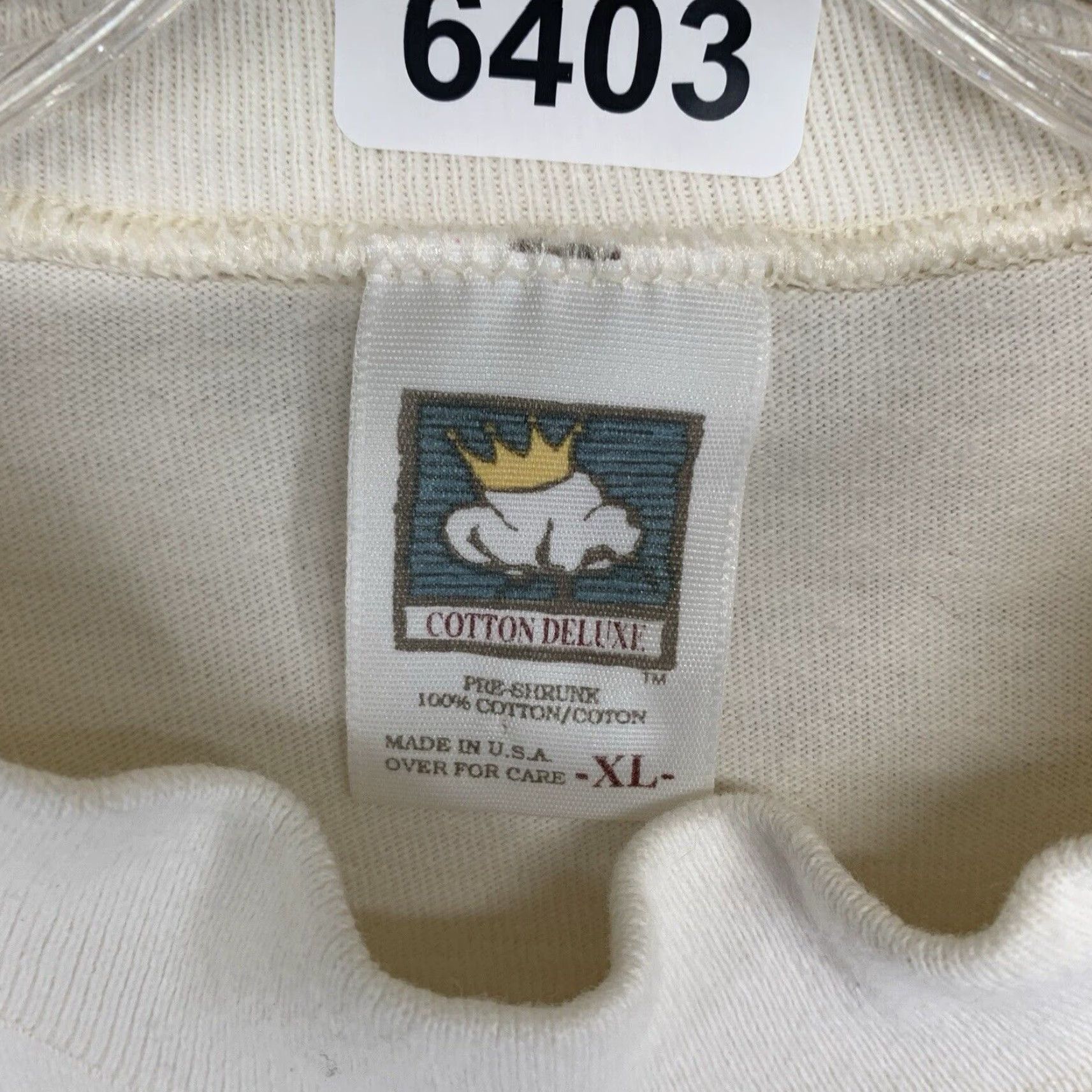 Vintage VINTAGE Cotton Deluxe Unisex Long Sleeve T-Shirt XL Ivory Autumn Leaves Acorn Graphic Print 80s 90s Nature Heavyweight Size US XL / EU 56 / 4 - 5 Thumbnail