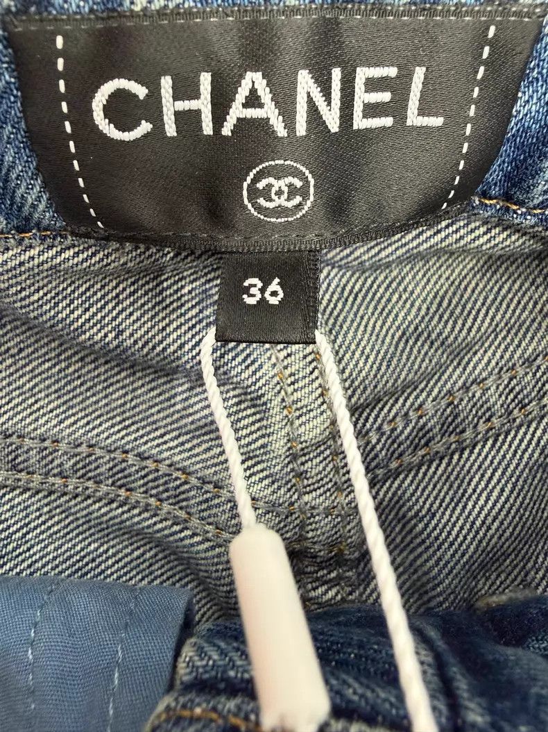 Chanel Chanel Waist double-c straight denim jeans Size 24" / US 00 / IT 34 - 4 Thumbnail