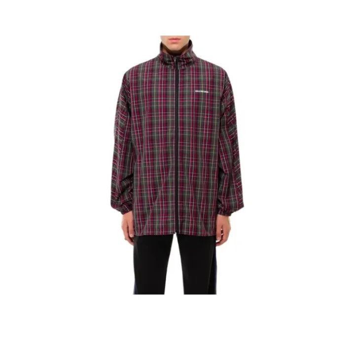 Balenciaga Balenciaga Plaid Zip-Up Jacket for Men 0079-2507 Size US L / EU 52-54 / 3 - 1 Thumbnail