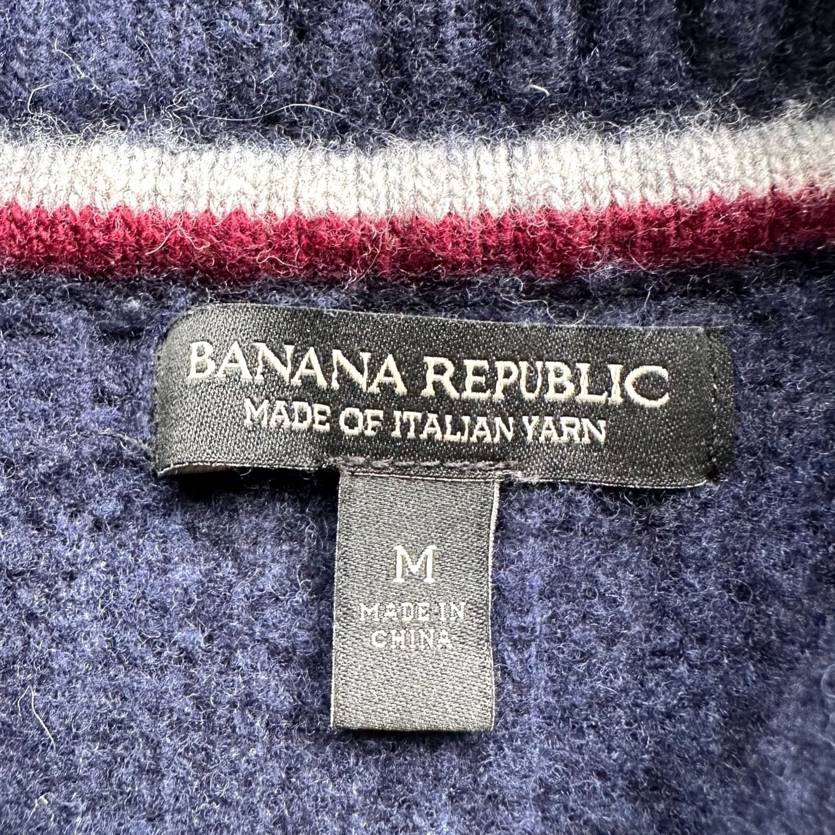 Banana Republic Banana Republic Sweater Mens Medium Wool Cardigan Navy Blue Cowl Neck Size US M / EU 48-50 / 2 - 3 Thumbnail