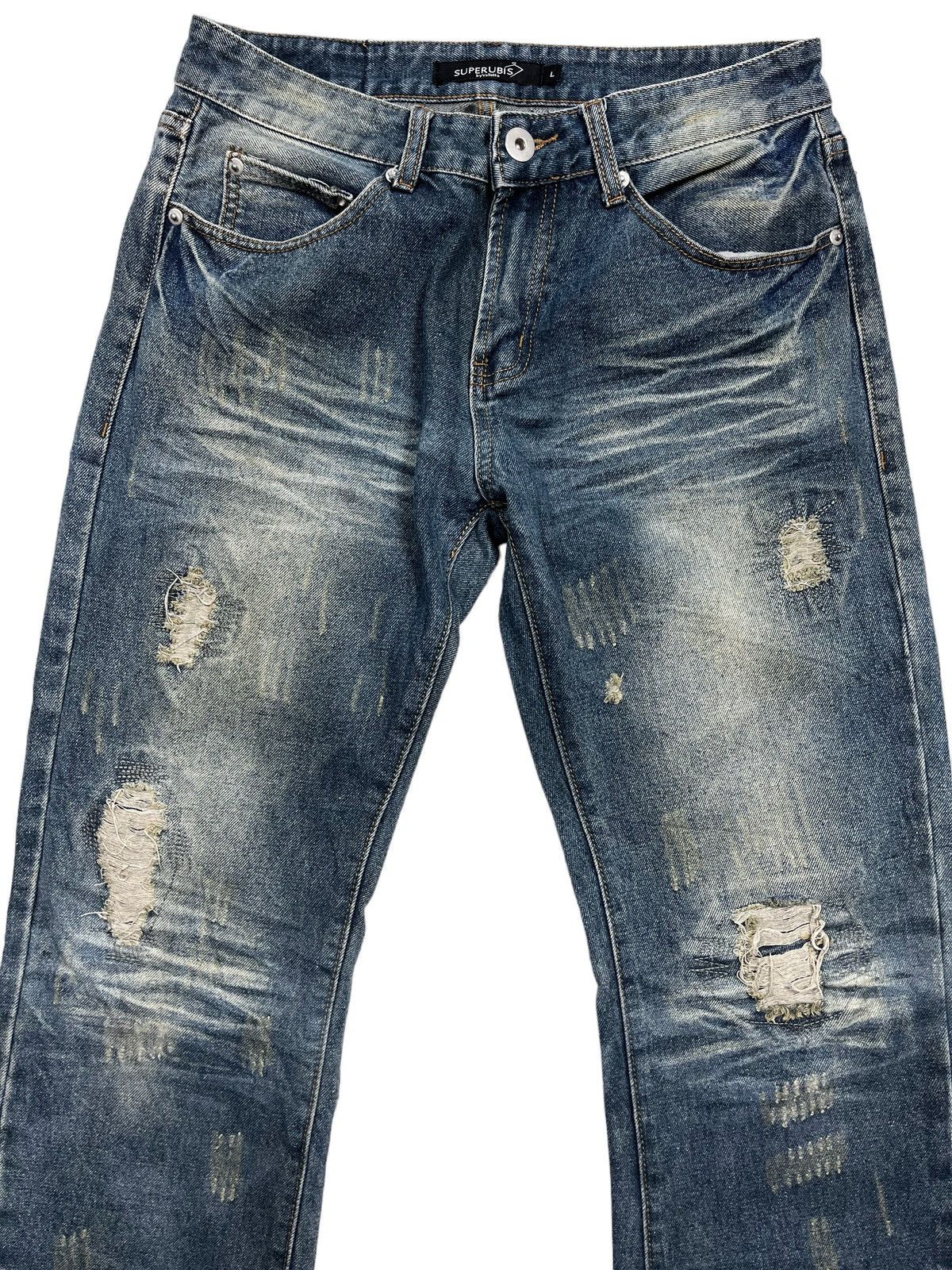 Japanese Brand Superubis by Valetta Denim Washed Distressed Pants Vintage Size US 30 / EU 46 - 4 Thumbnail