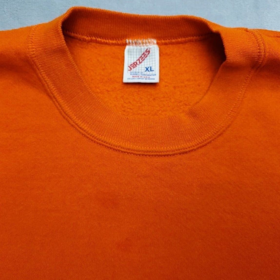 Jerzees VINTAGE Jerzees Sweatshirt Mens XL Orange Pullover Crewneck Made in USA Size US XL / EU 56 / 4 - 5 Thumbnail