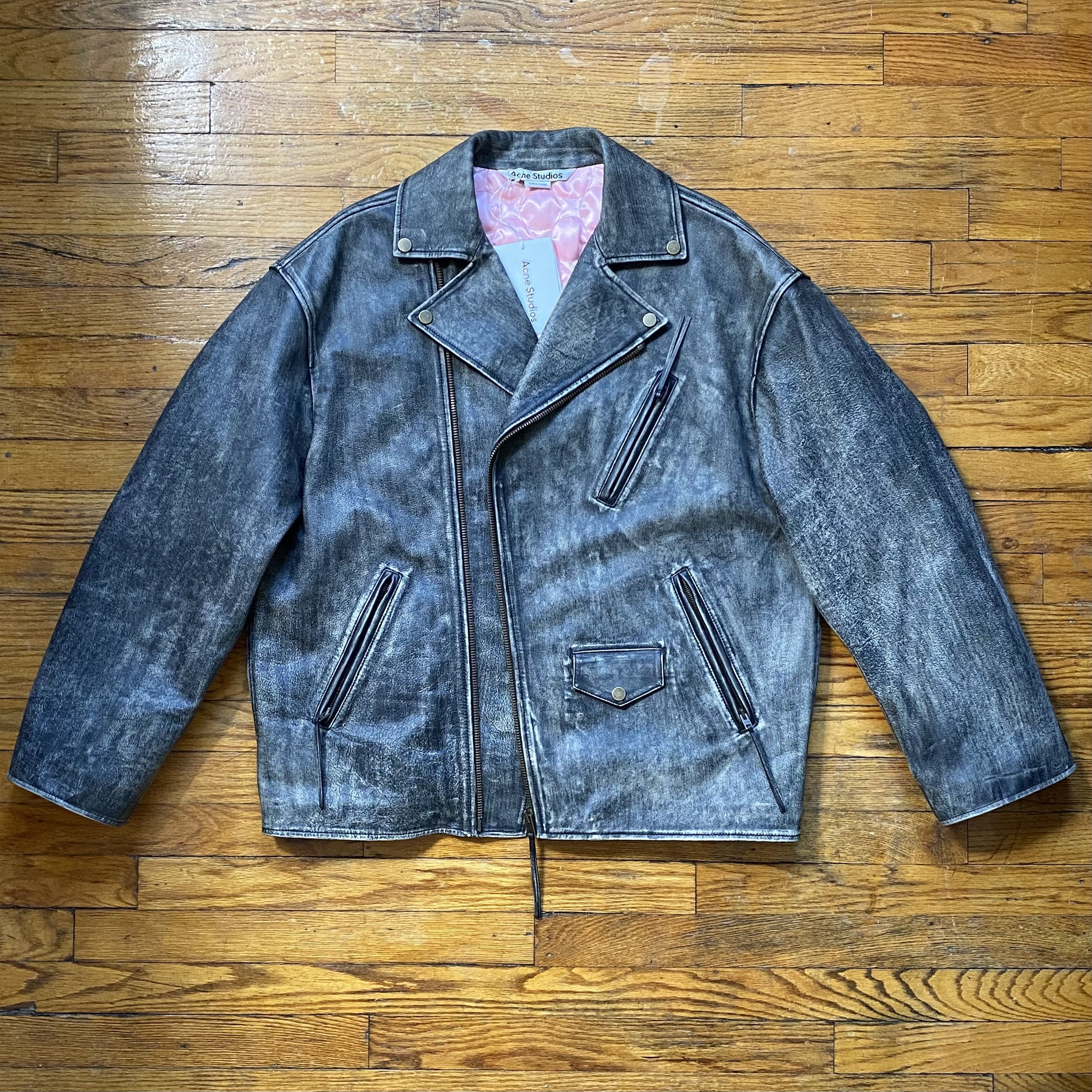 Acne Studios Acne Studios Motorcycle Leather Jacket Size 46 Size US S / EU 44-46 / 1 - 1 Thumbnail