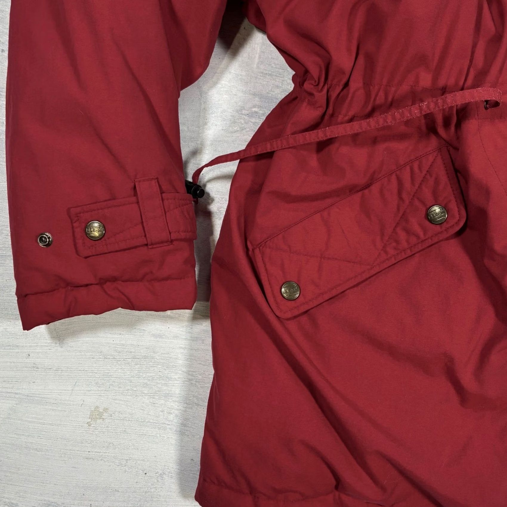 Vintage VINTAGE LLBean Red Quilted Lined Winter Parka Jacket Snap Buttons Women's XL Coat Size XL / US 12-14 / IT 48-50 - 4 Thumbnail