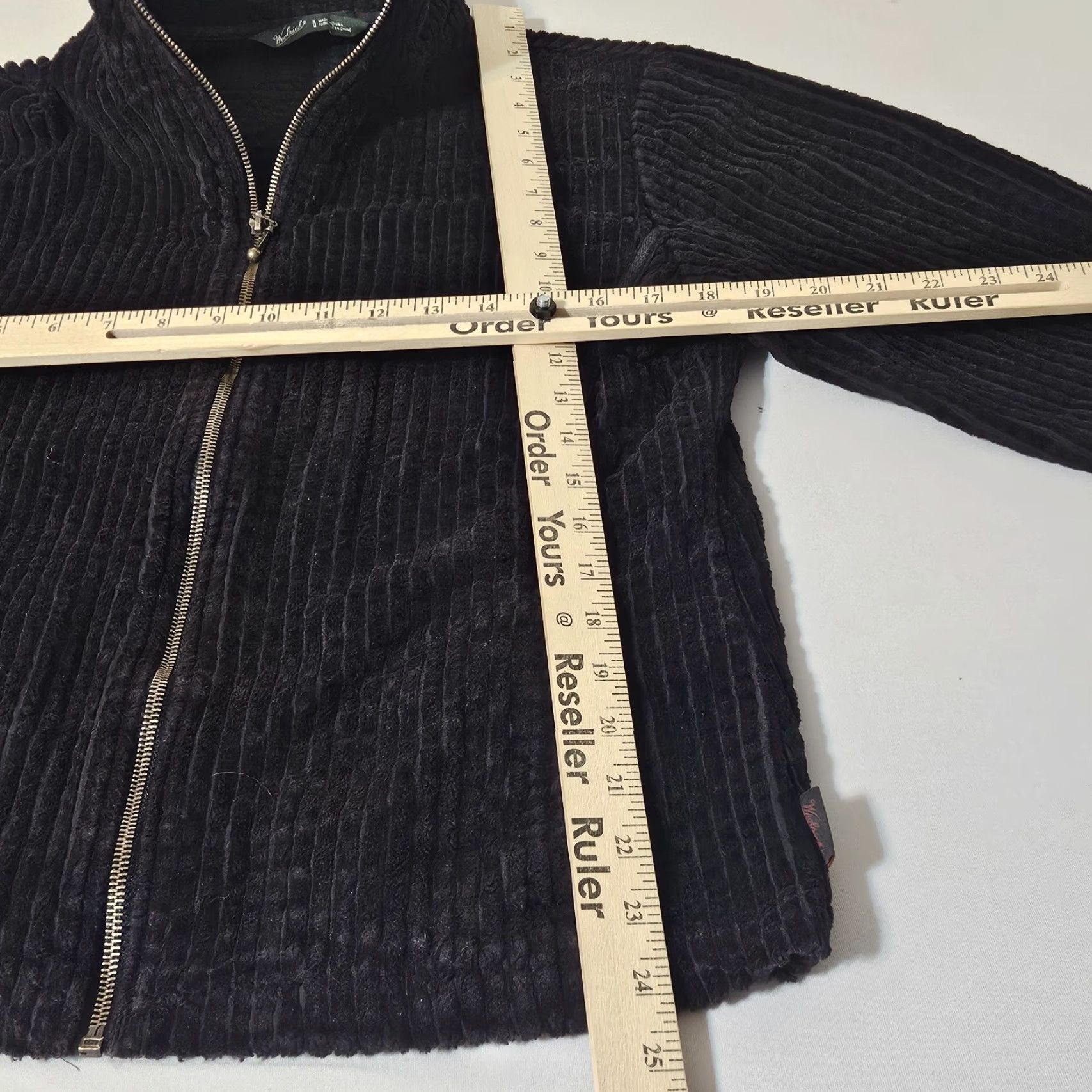 Vintage Woolrich Black Full-Zip Kinsdale Cotton Corduroy Velour Jacket Women M Size M / US 6-8 / IT 42-44 - 4 Thumbnail