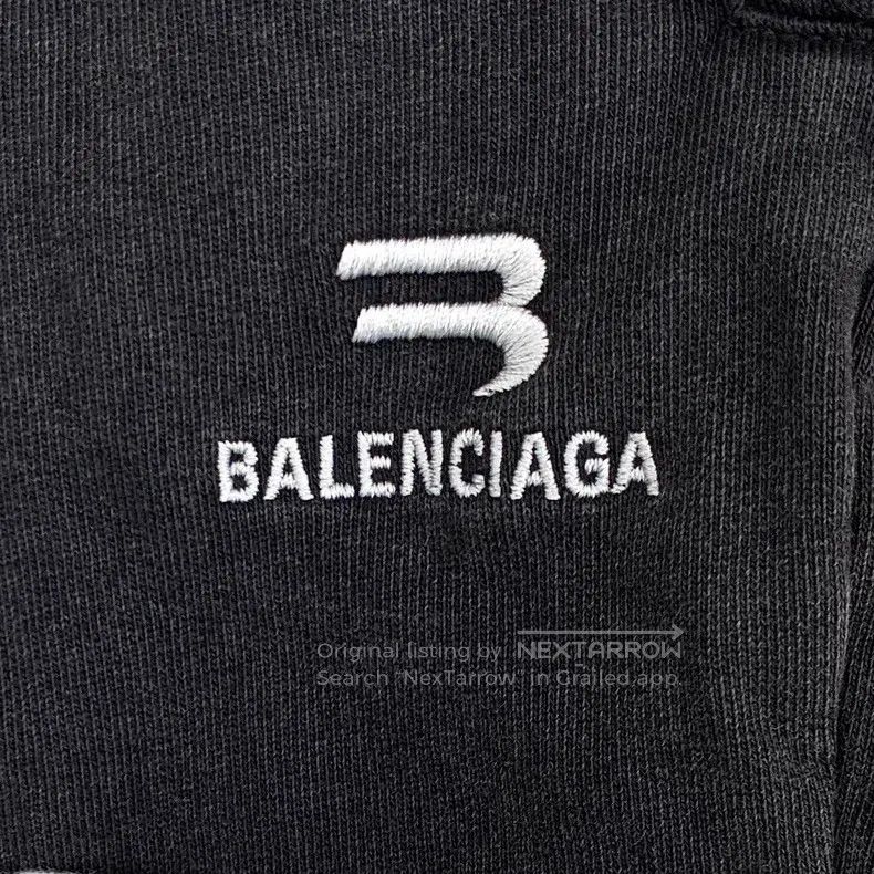 Balenciaga Balenciaga size S Black washed distressed logo embroidered Size US 27 - 5 Thumbnail
