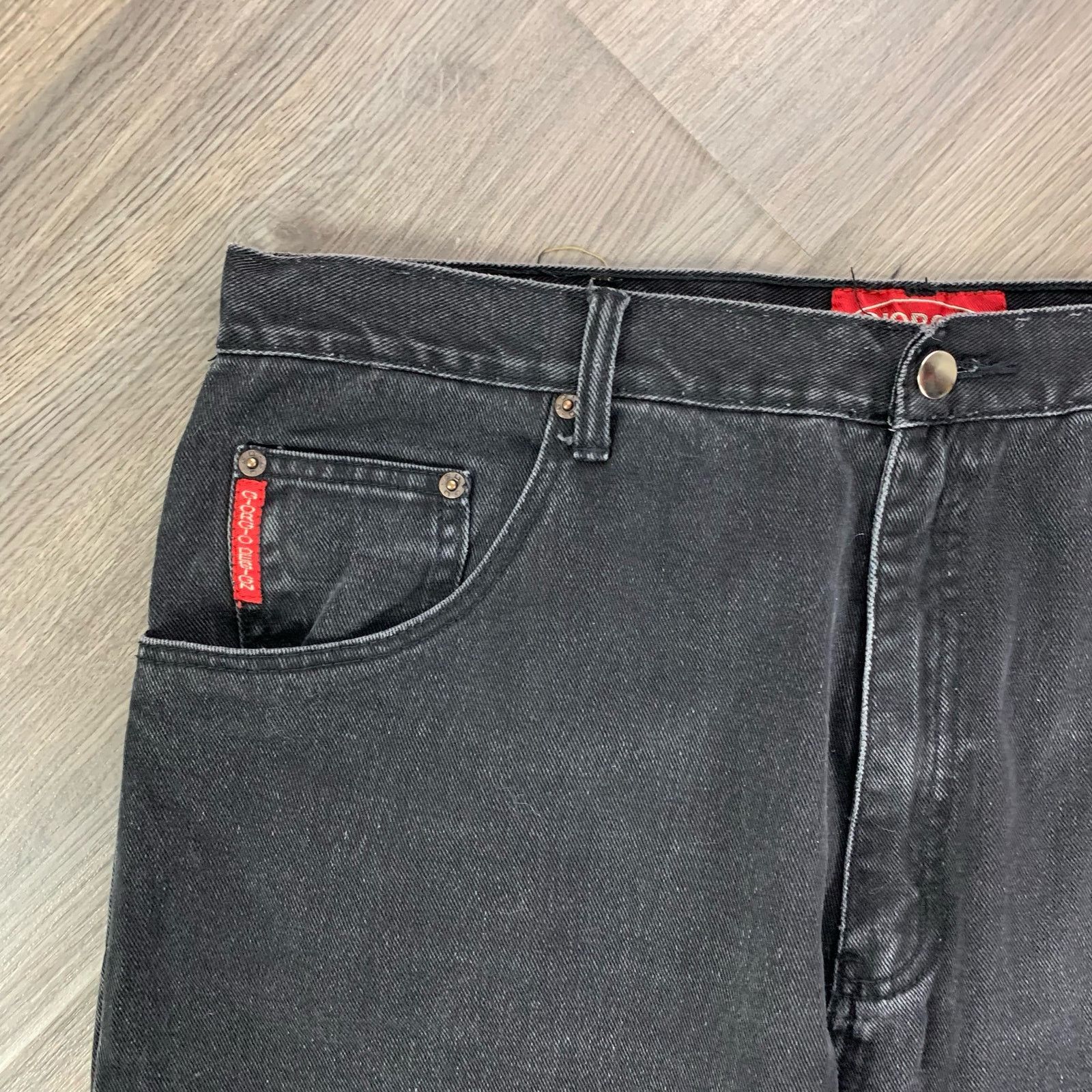 Giorgio Armani Vintage Black Giorgio Design Baggy Jeans - 36 - 90s Size US 36 / EU 52 - 4 Thumbnail