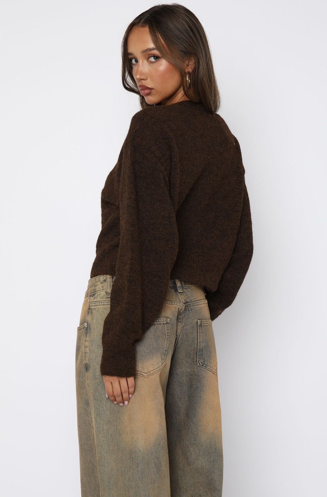 Other White Fox Boutique Soft brown knit cardigan Size XS / US 0-2 / IT 36-38 - 4 Thumbnail