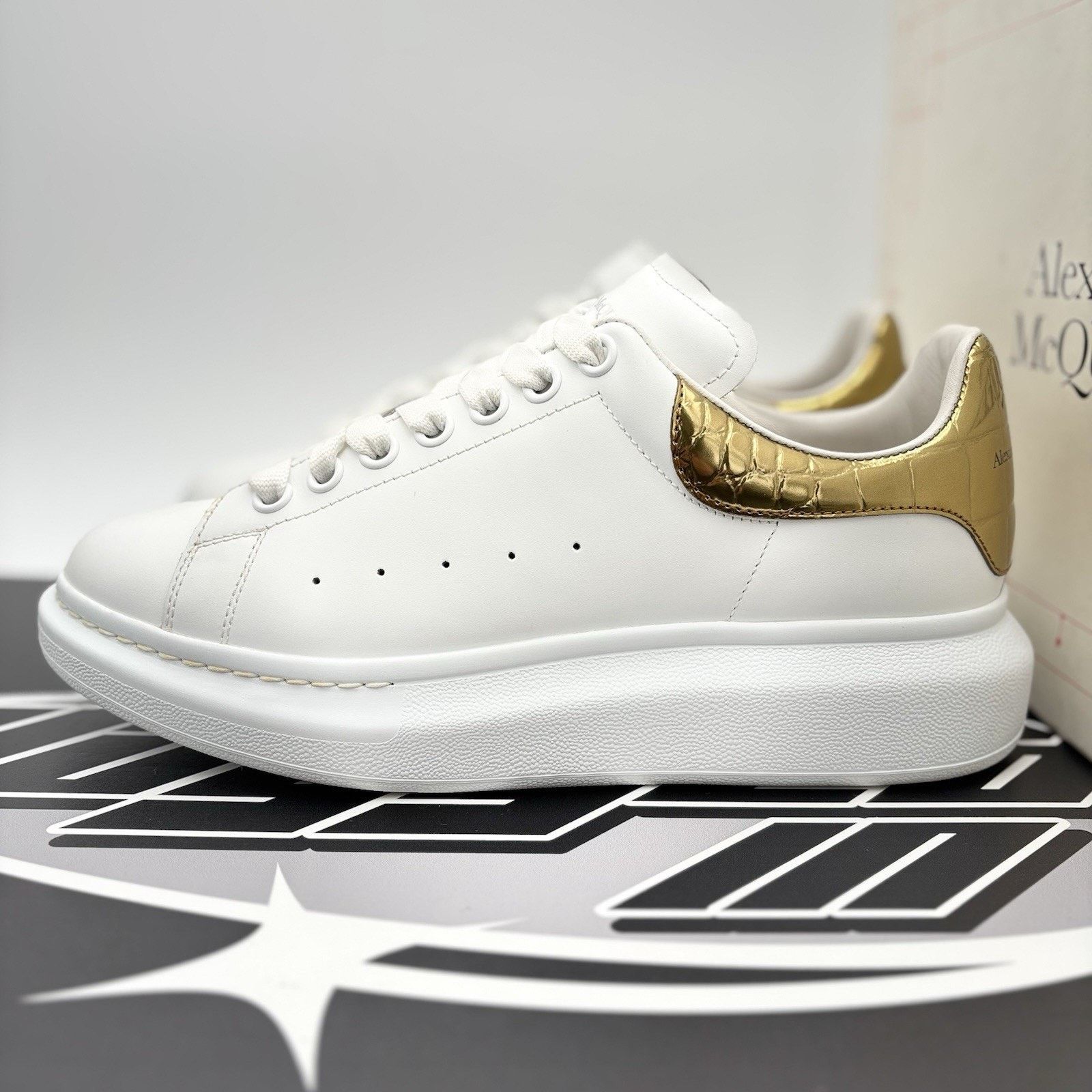 Alexander McQueen Oversized ' Gold Crocodile ' GREAT COND!