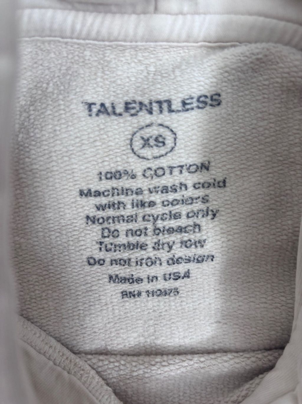 Talentless Men's Talentless LA, quarantine club Hoodie M Beige & Navy Size US L / EU 52-54 / 3 - 10 Thumbnail